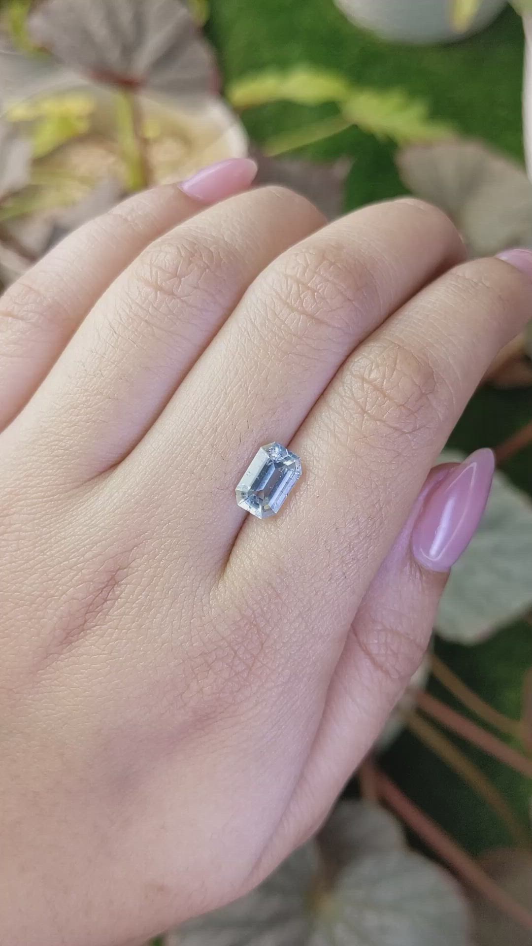 1.63 Ct. Blue Aquamarine from Madagascar Size Video