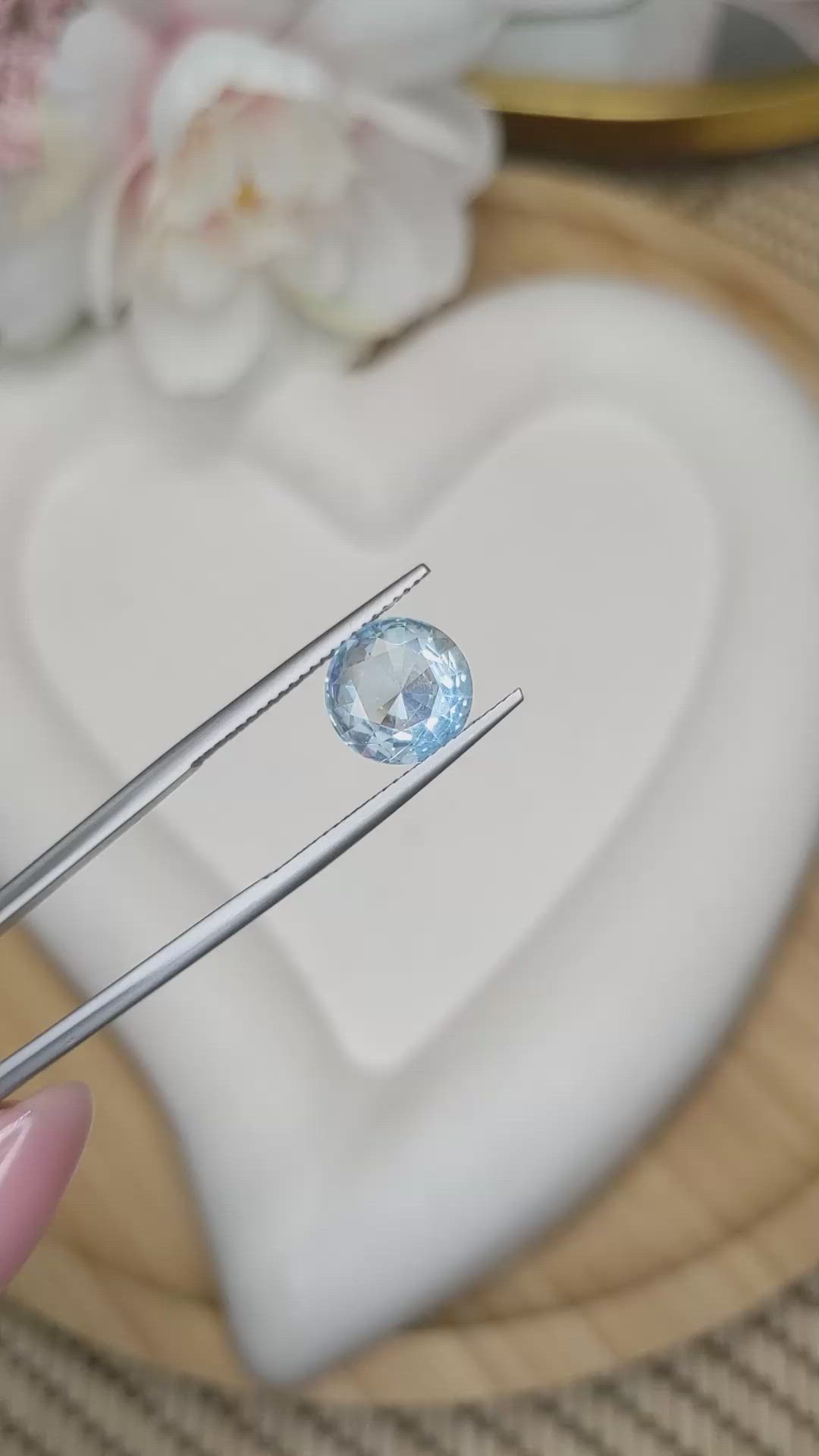 1.78 Ct. Blue Aquamarine from Madagascar Size Video