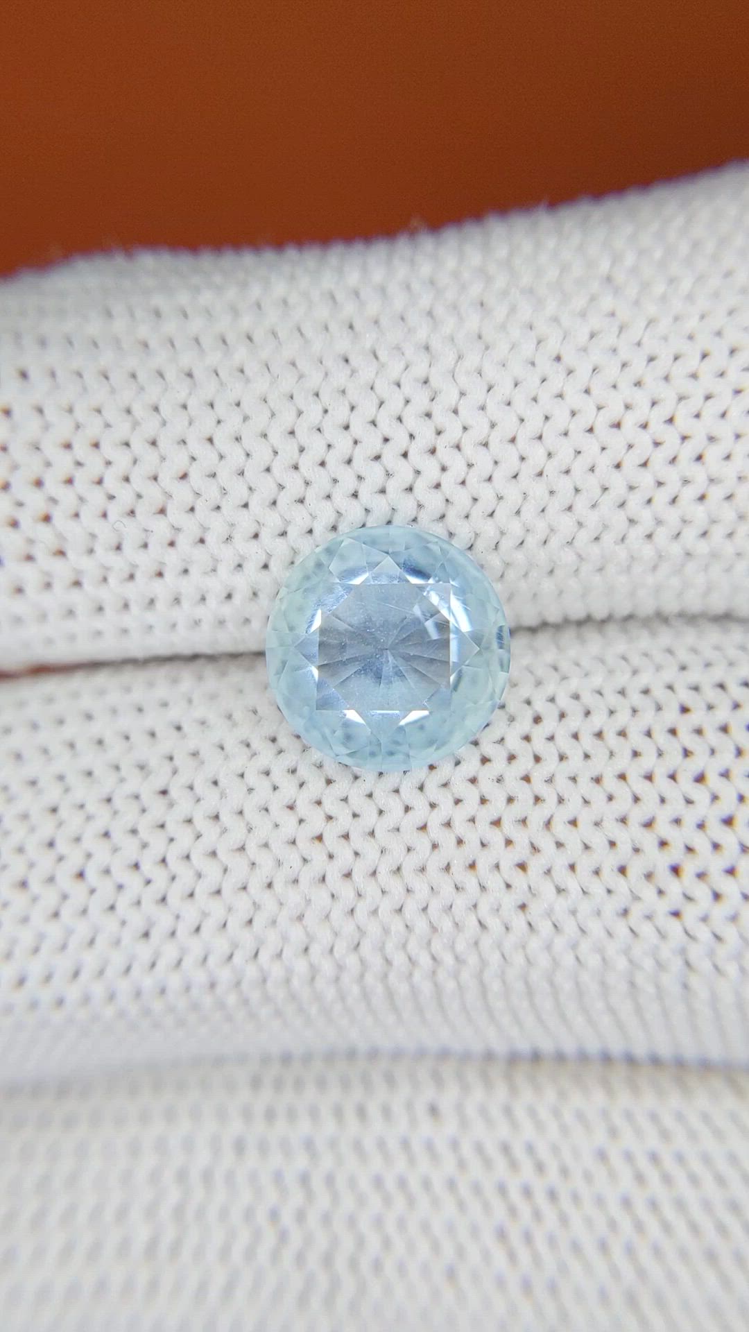 1.78 Ct. Blue Aquamarine from Madagascar Size Video