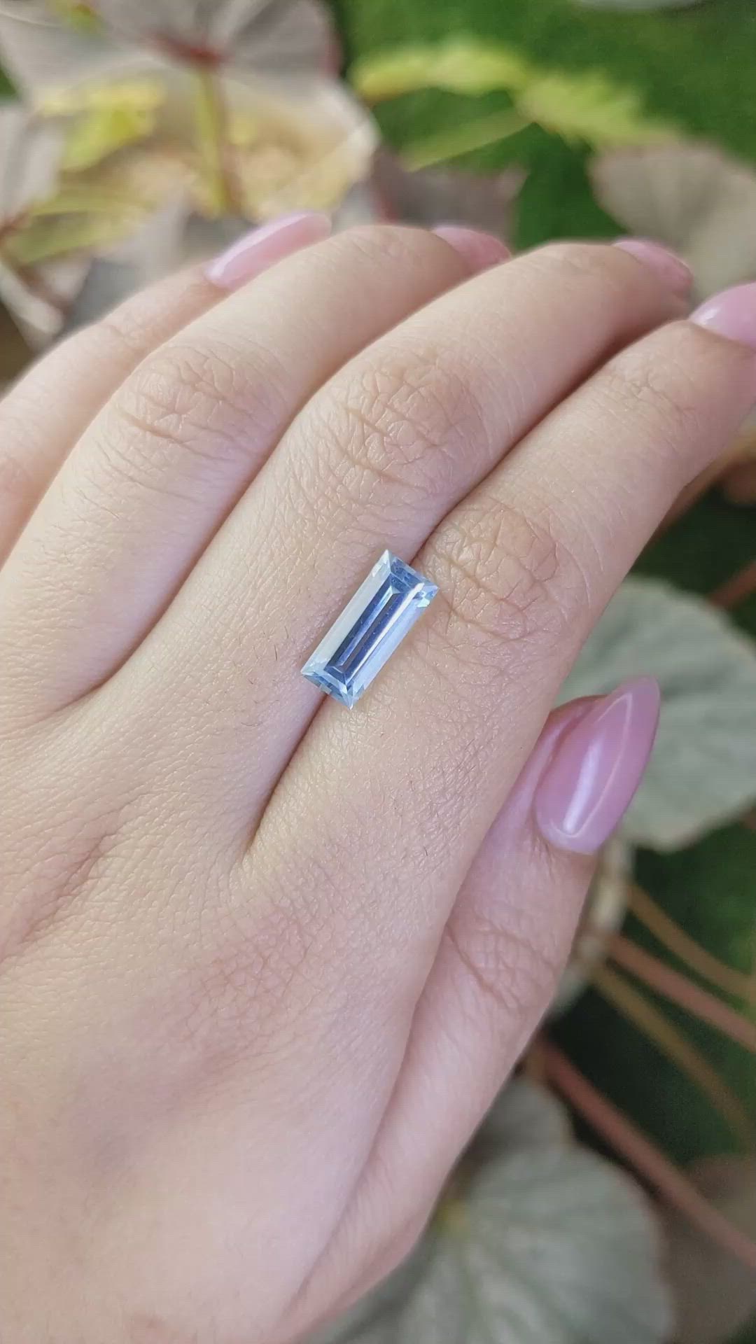2.48 Ct. Blue Aquamarine from Madagascar Size Video