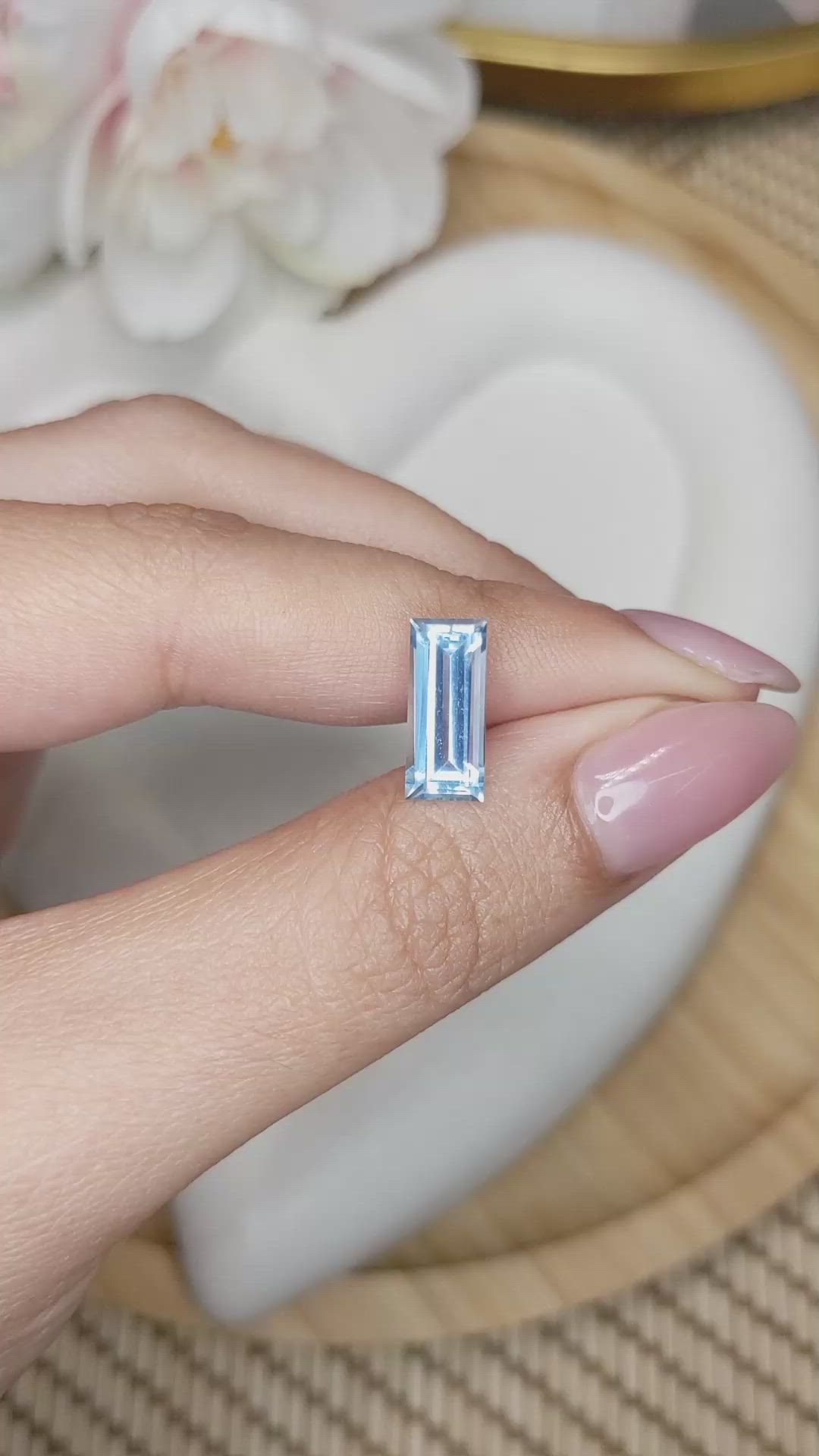 2.48 Ct. Blue Aquamarine from Madagascar Size Video