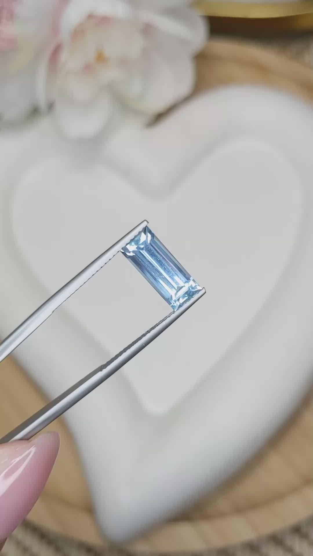 2.48 Ct. Blue Aquamarine from Madagascar Size Video