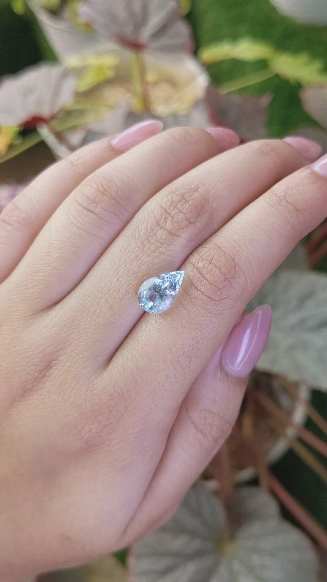 2.64 Ct. Blue Aquamarine from Madagascar Size Video