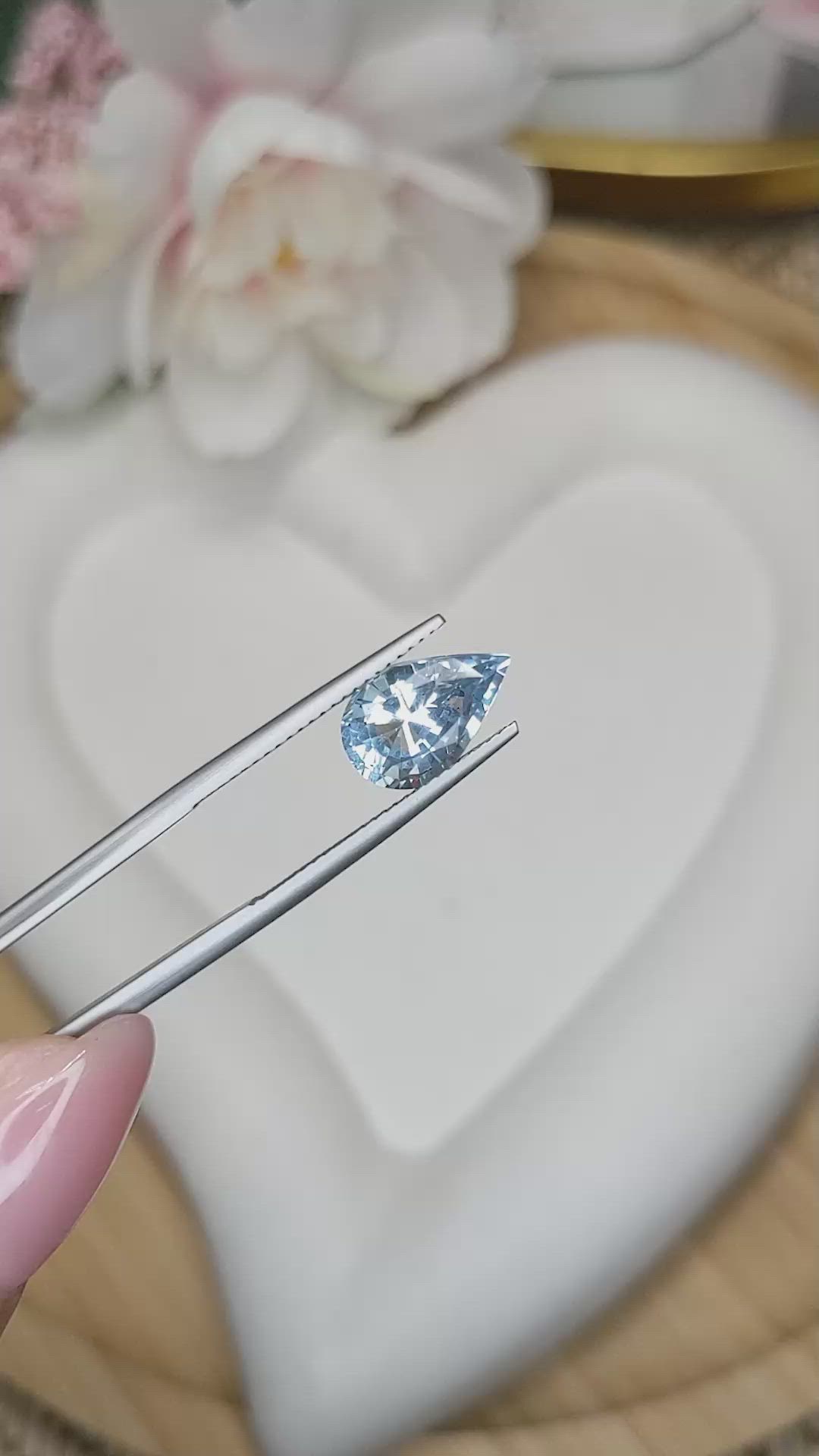2.64 Ct. Blue Aquamarine from Madagascar Size Video