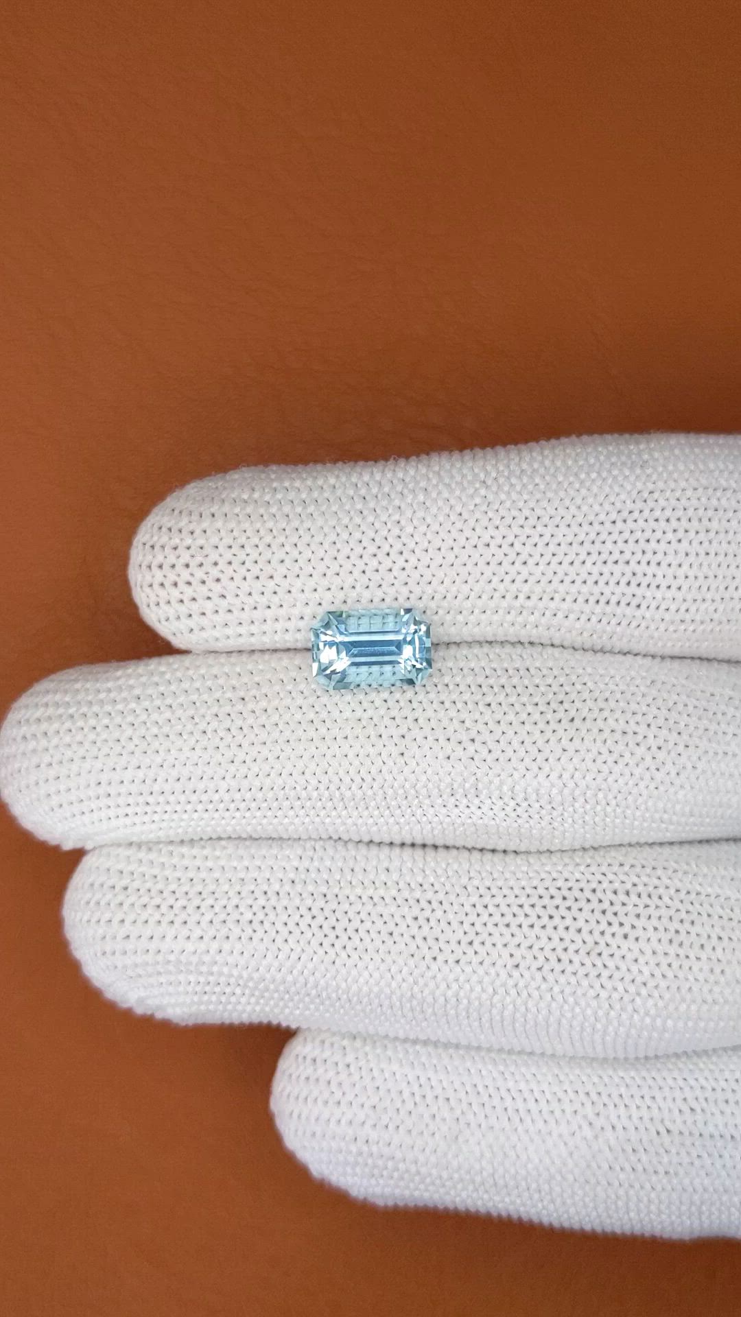 2.24 Ct. Blue Aquamarine from Madagascar Size Video