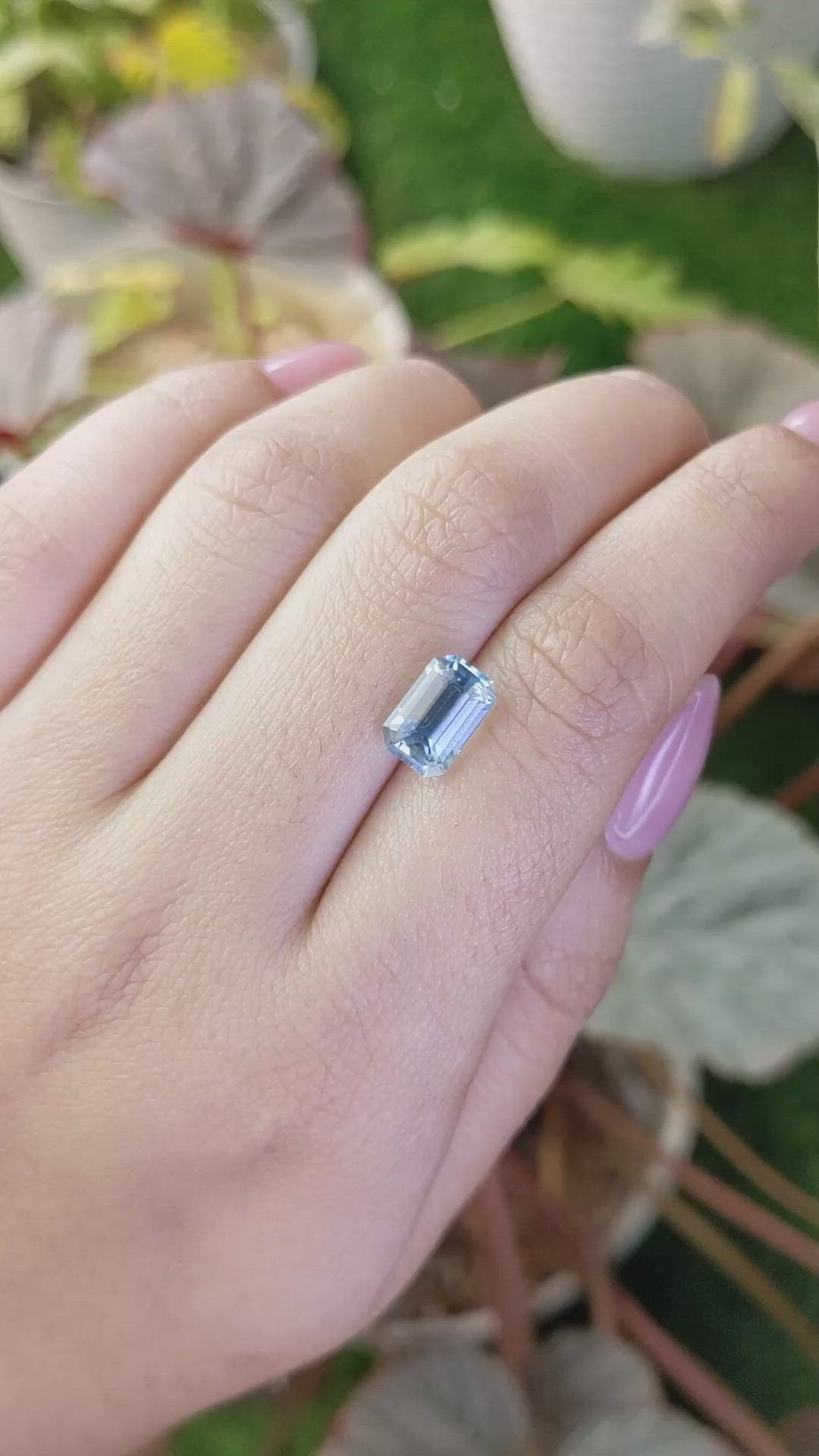 2.24 Ct. Blue Aquamarine from Madagascar Size Video