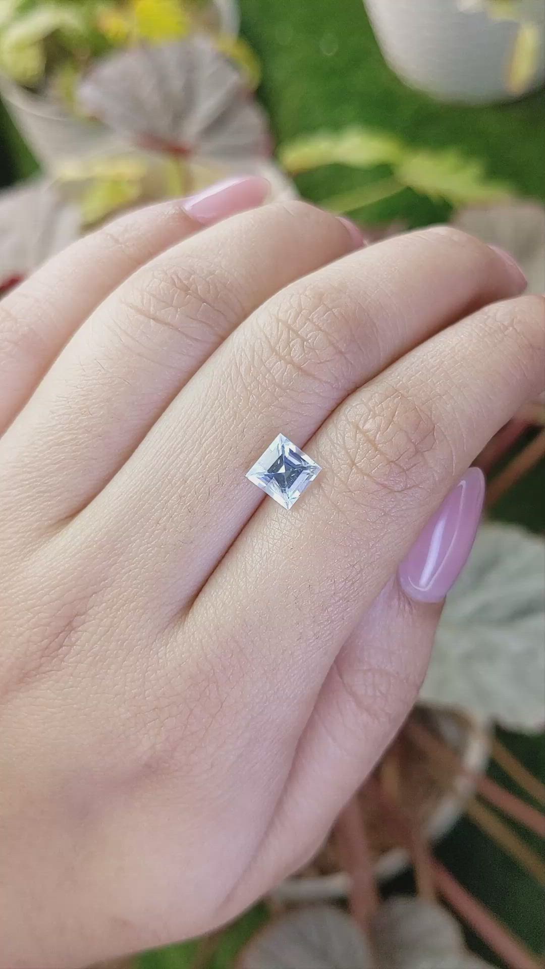 1.17 Ct. Greenish Blue Aquamarine from Madagascar Size Video