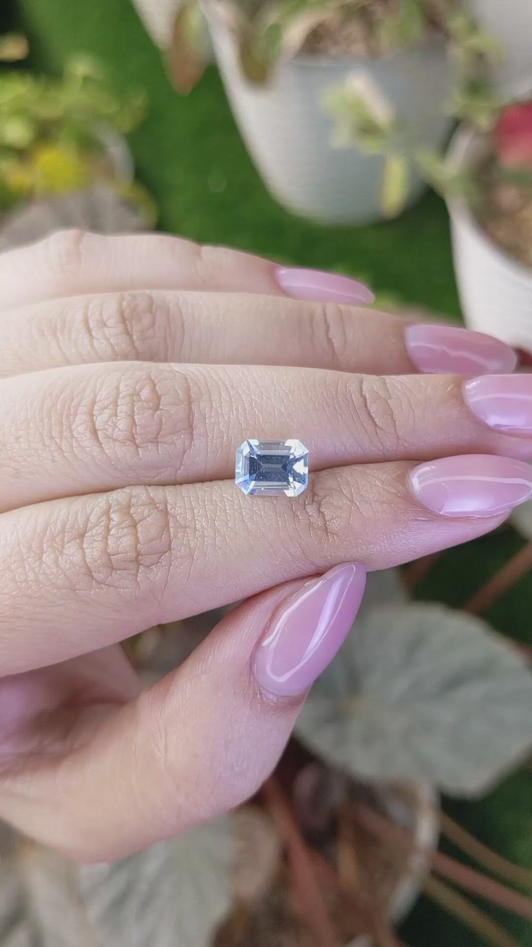 1.65 Ct. Blue Aquamarine from Madagascar Size Video