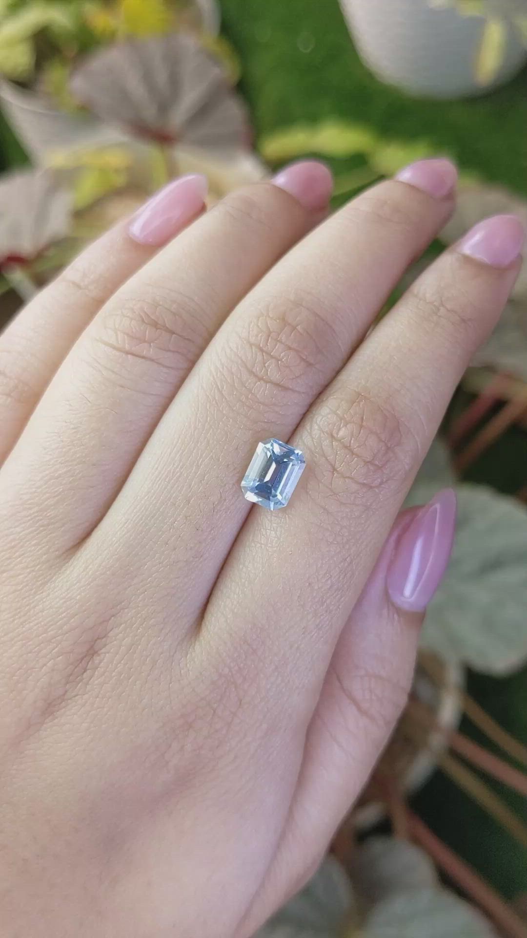 1.65 Ct. Blue Aquamarine from Madagascar Size Video