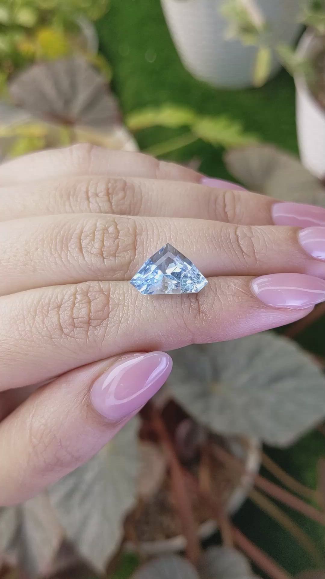 4.72 Ct. Blue Aquamarine from Madagascar Size Video