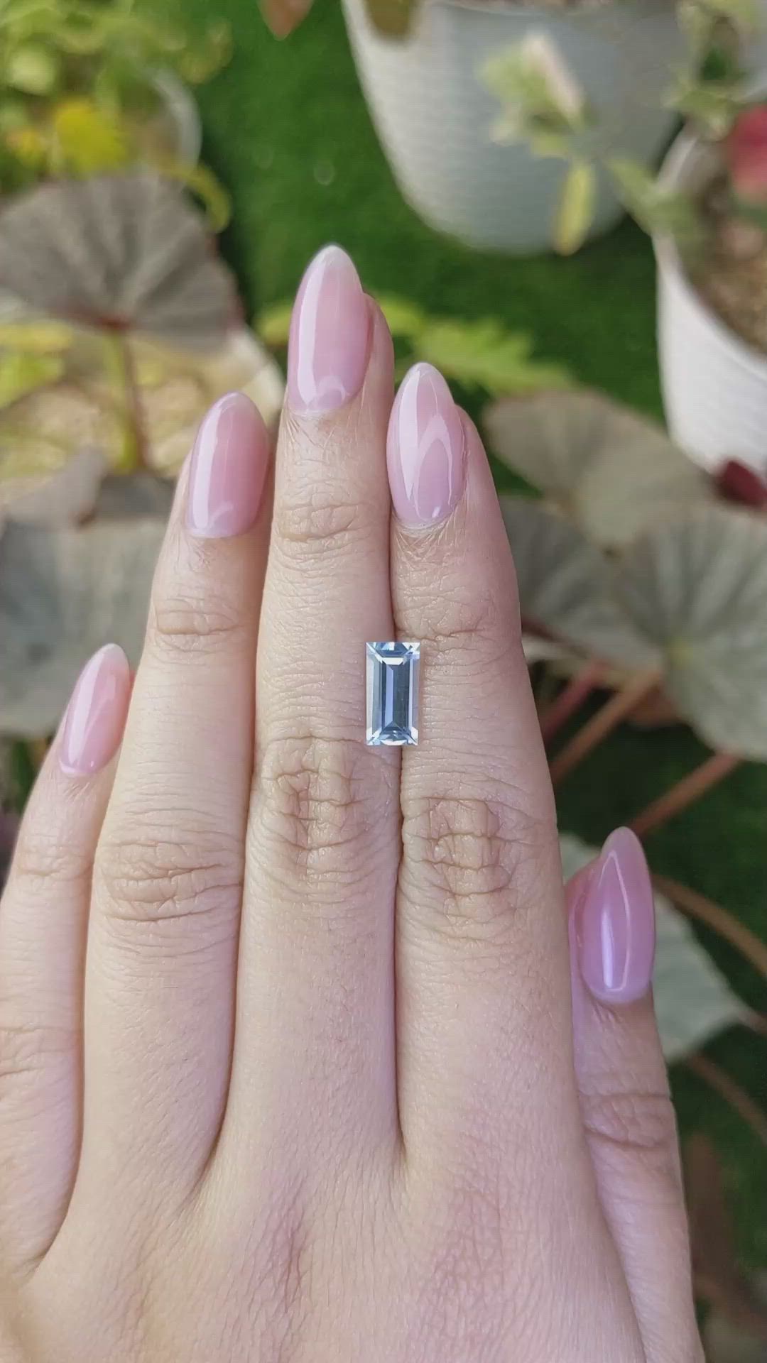 1.38 Ct. Blue Aquamarine from Madagascar Size Video