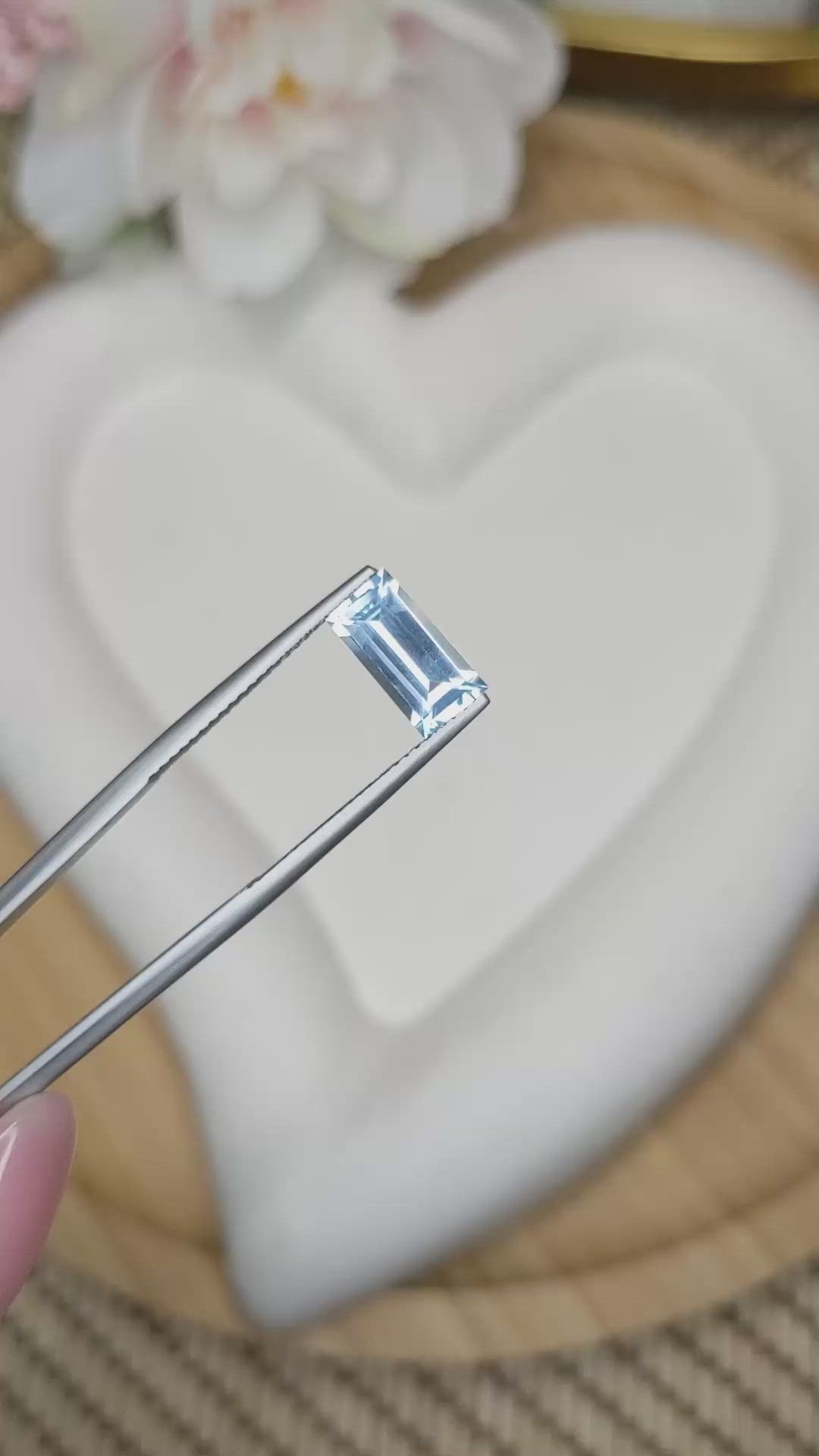 1.38 Ct. Blue Aquamarine from Madagascar Size Video