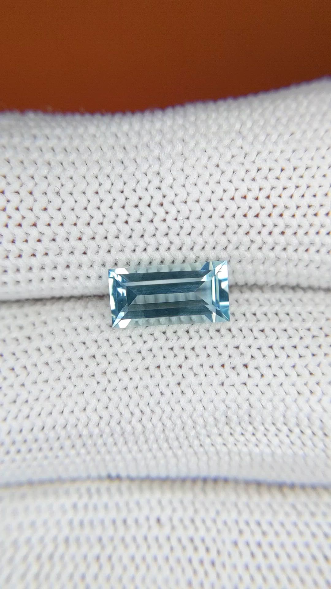 1.38 Ct. Blue Aquamarine from Madagascar Size Video