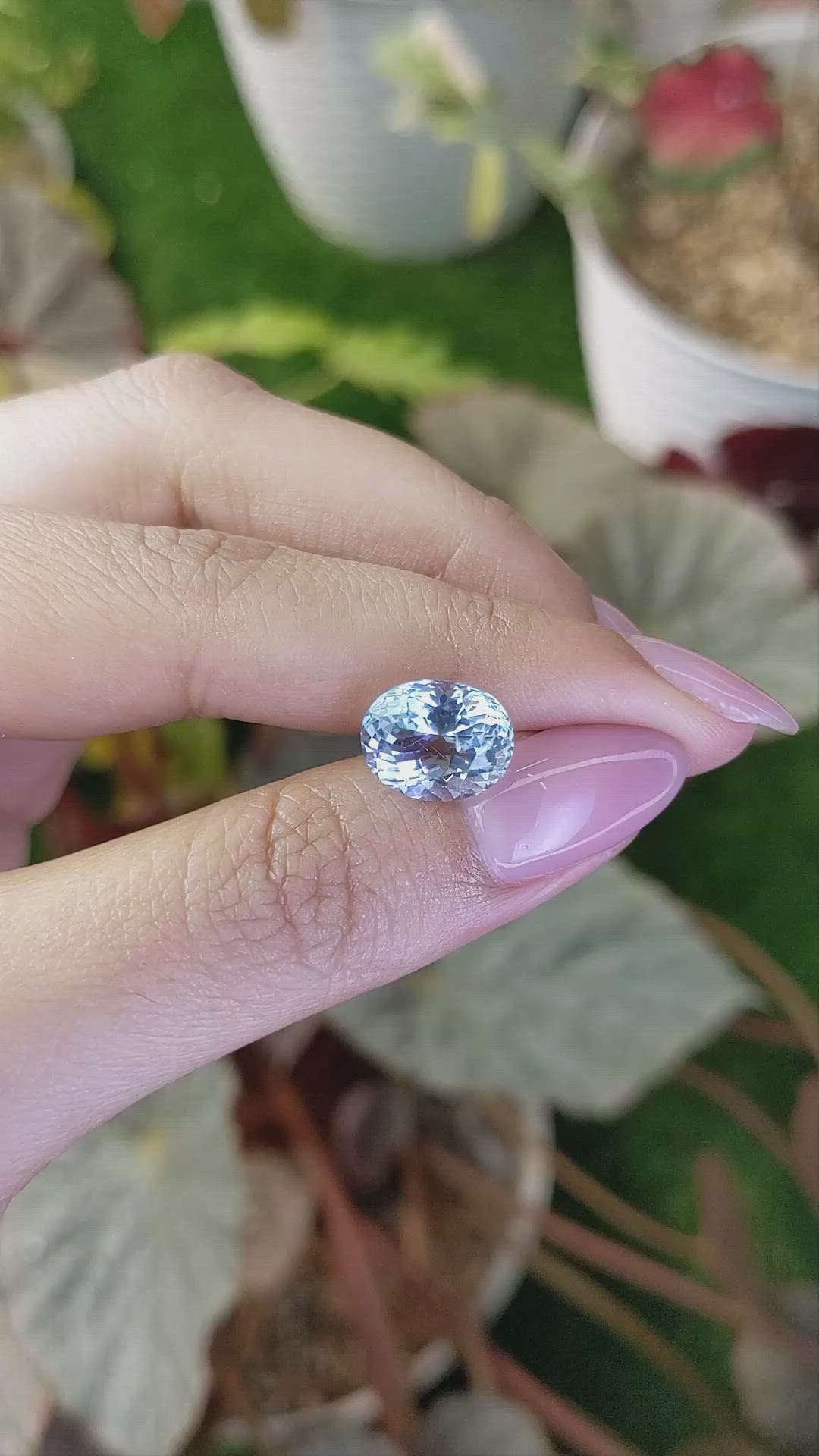 4.17 Ct. Blue Aquamarine from Madagascar Size Video