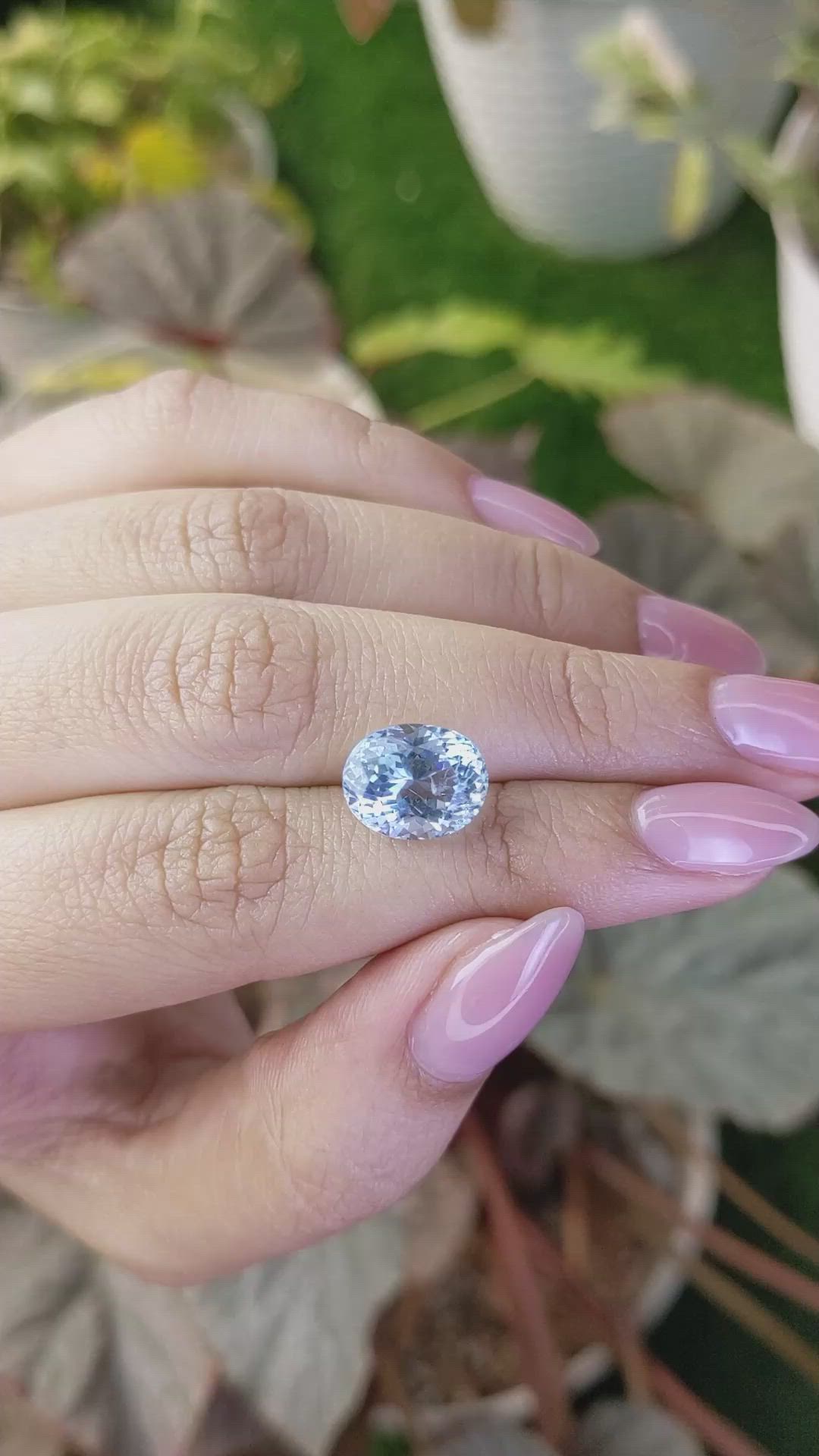 4.17 Ct. Blue Aquamarine from Madagascar Size Video