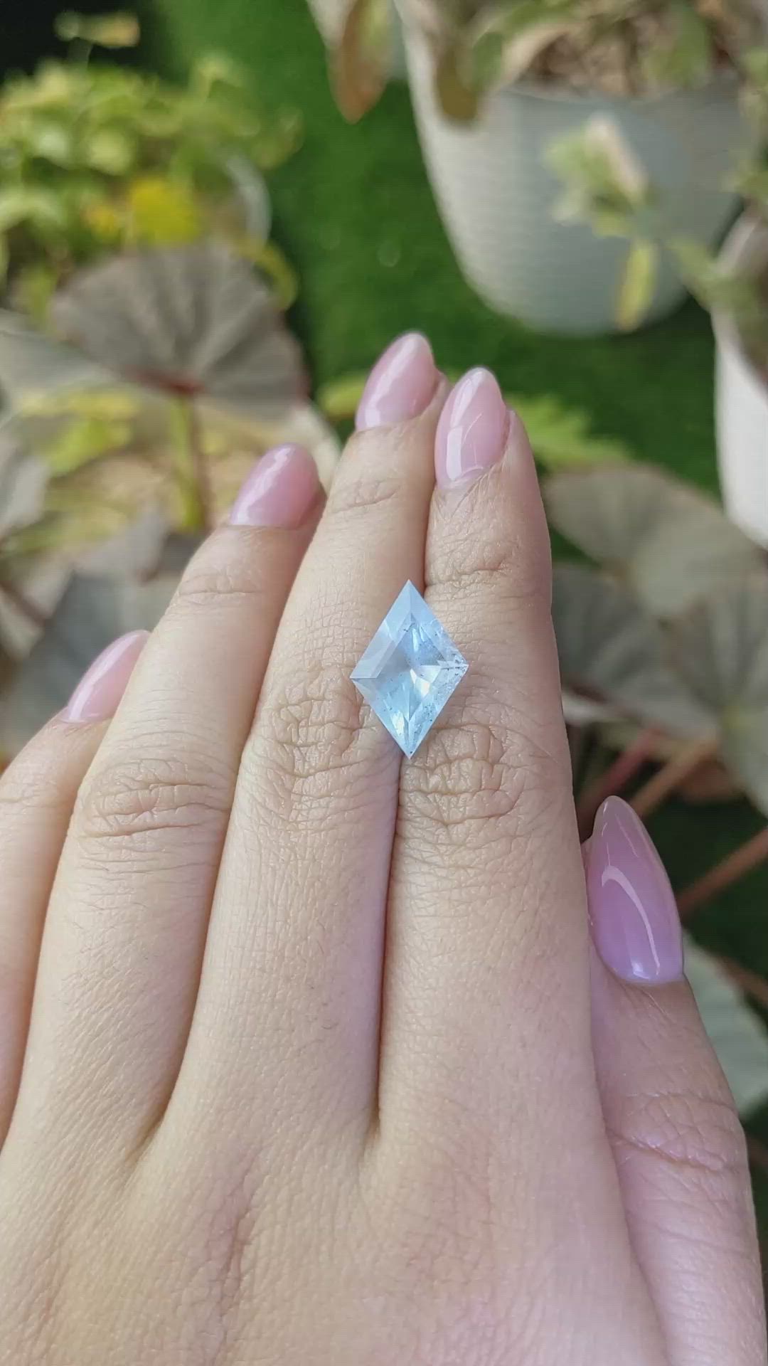 4.45 Ct. Blue Aquamarine from Madagascar Size Video