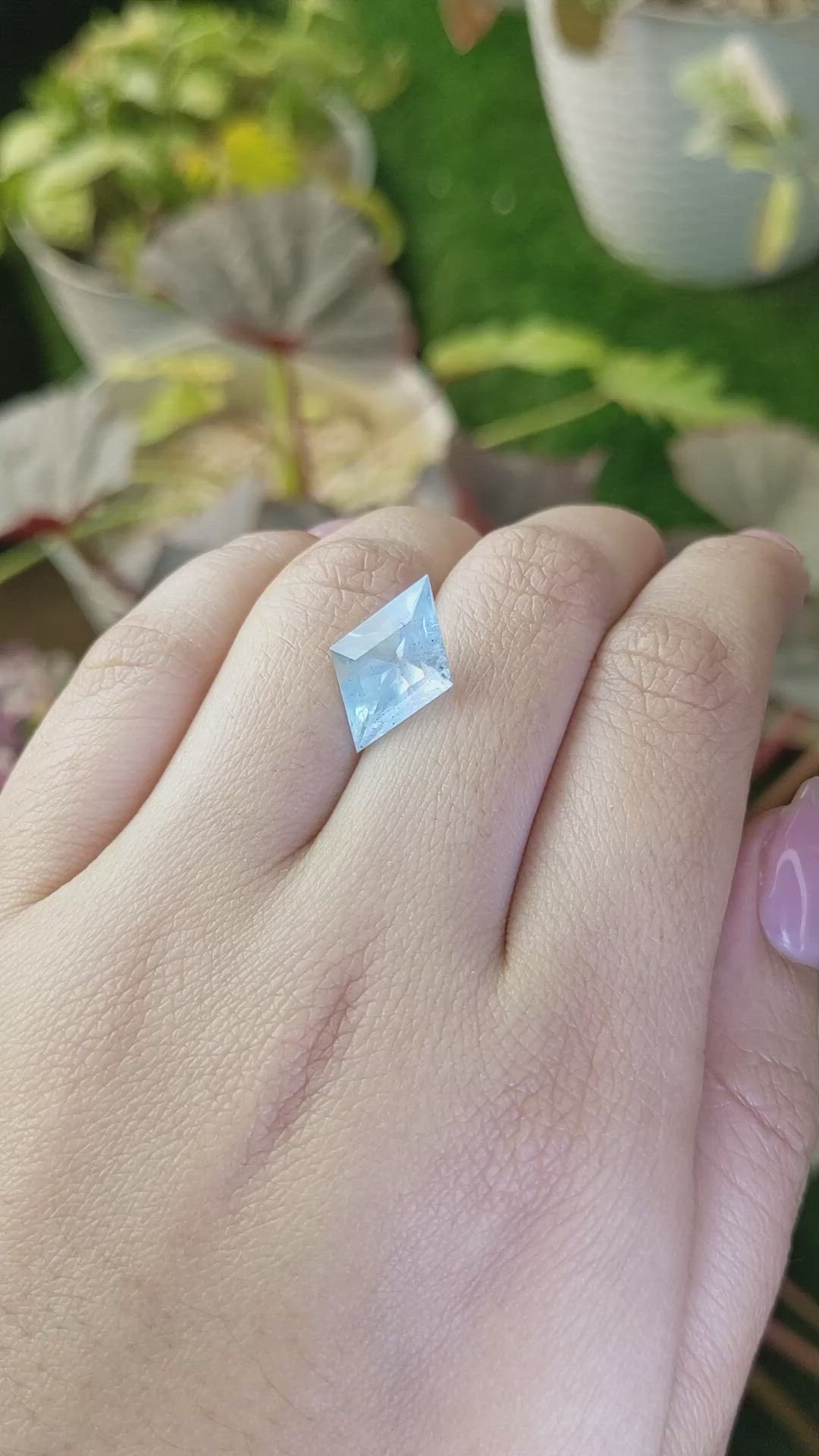 4.45 Ct. Blue Aquamarine from Madagascar Size Video