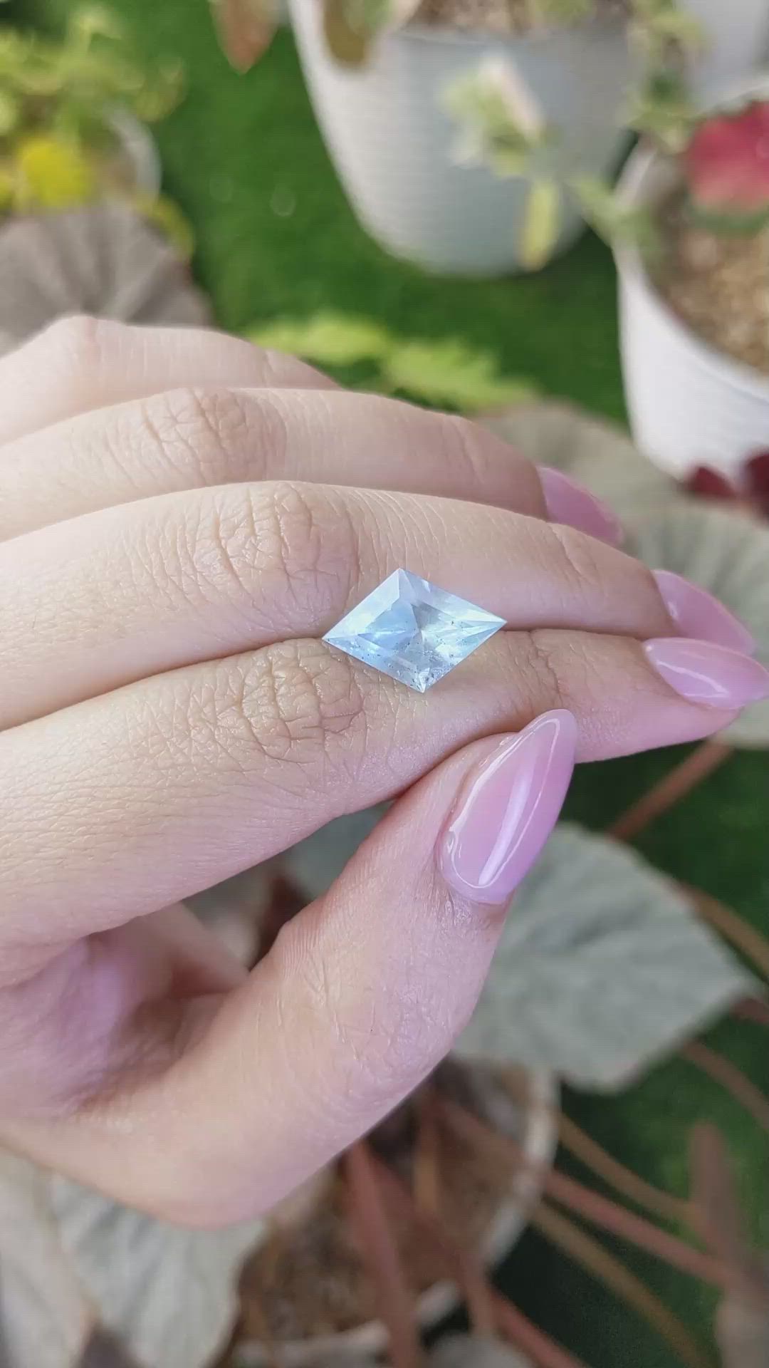 4.45 Ct. Blue Aquamarine from Madagascar Size Video