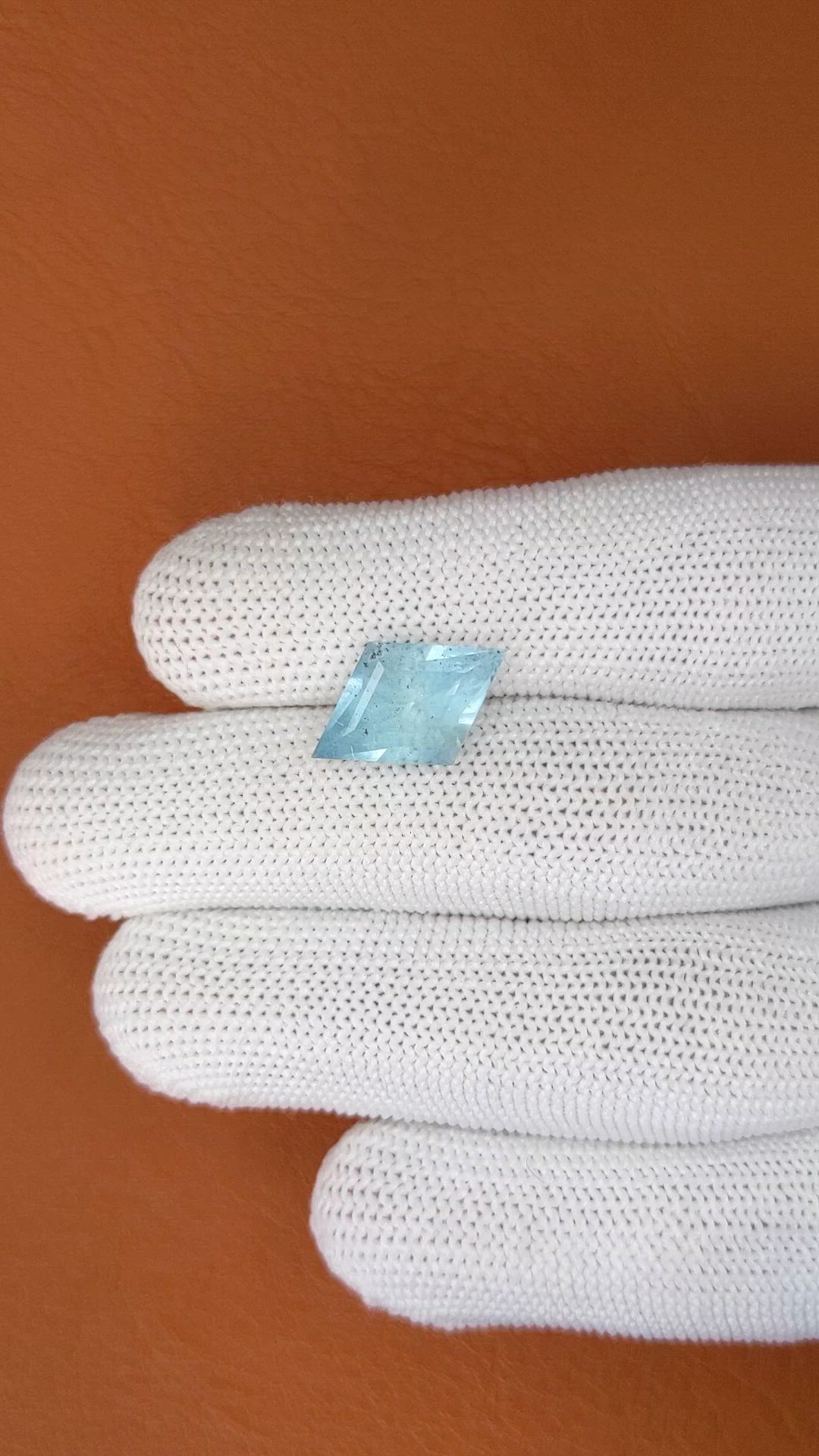 4.45 Ct. Blue Aquamarine from Madagascar Size Video