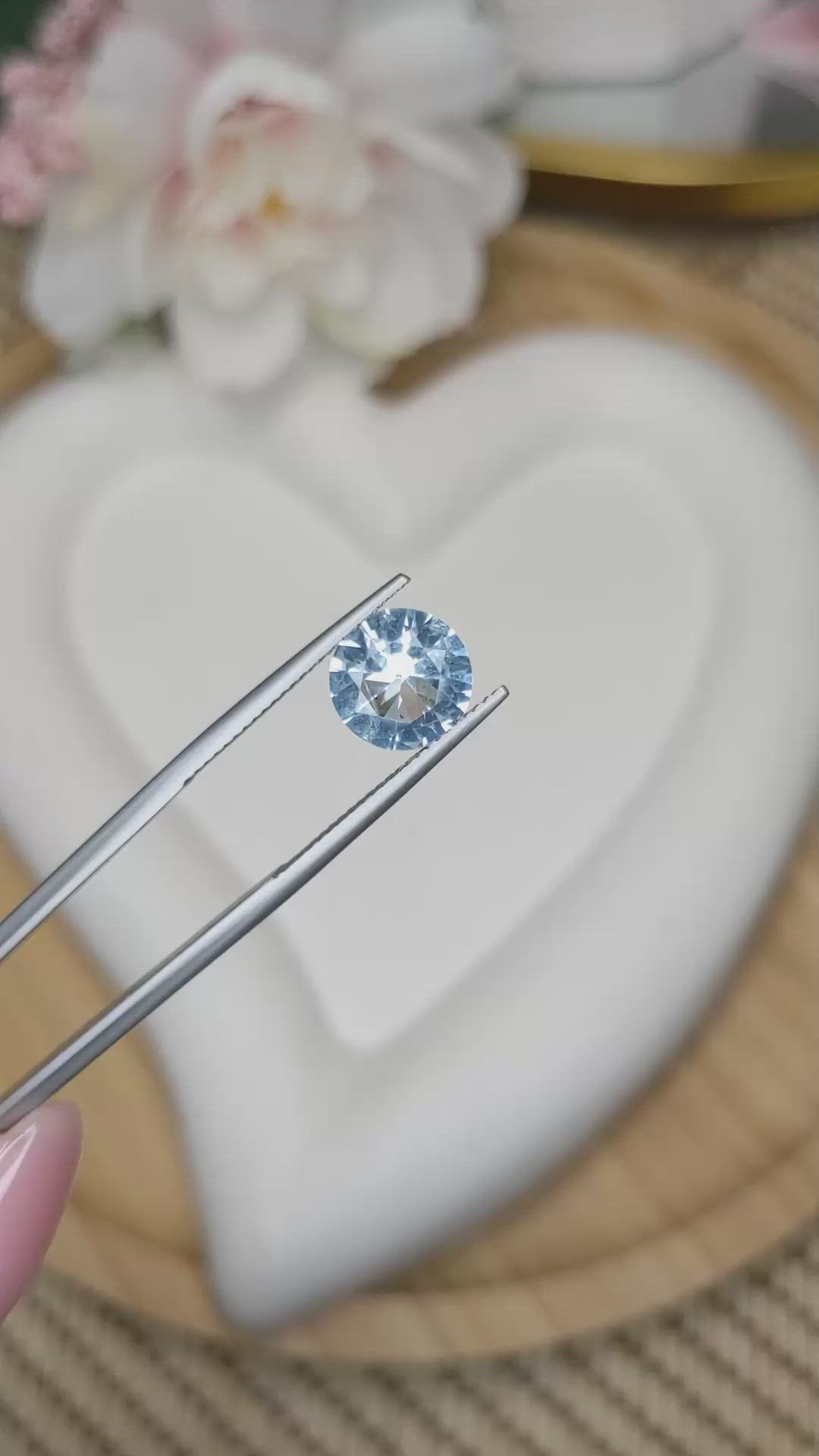 1.97 Ct. Blue Aquamarine from Madagascar Size Video
