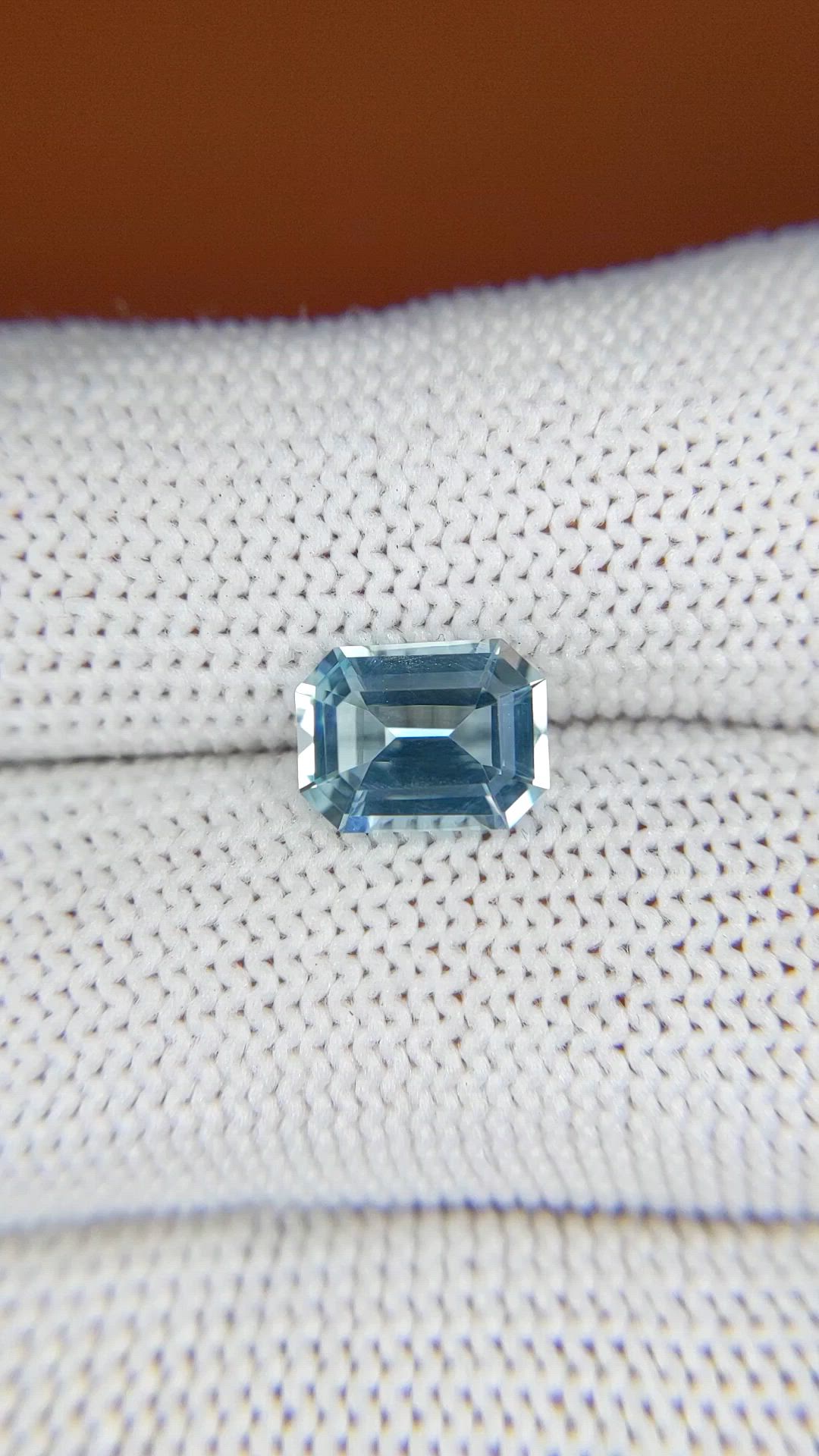 1.59 Ct. Blue Aquamarine from Madagascar Size Video