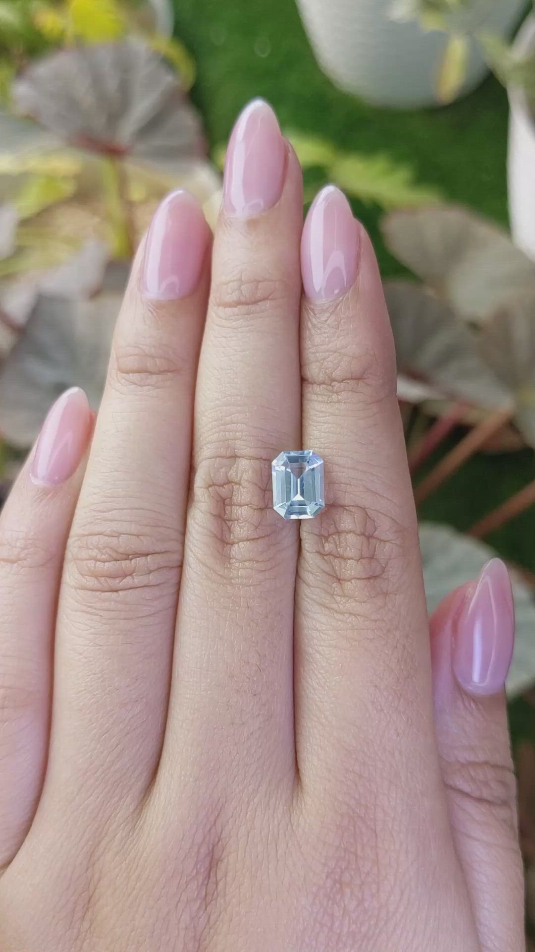 1.59 Ct. Blue Aquamarine from Madagascar Size Video