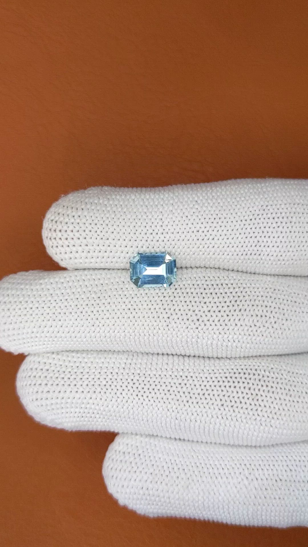 1.59 Ct. Blue Aquamarine from Madagascar Size Video