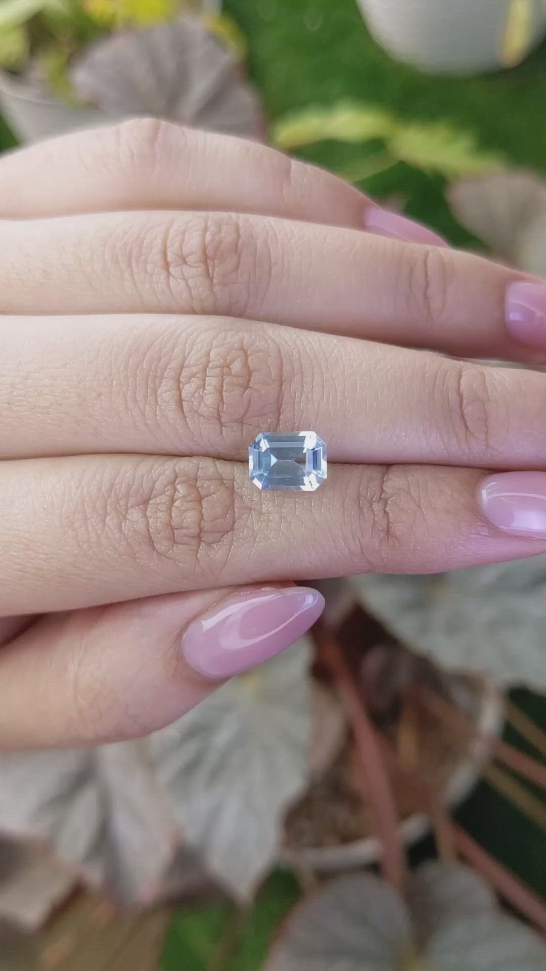 1.59 Ct. Blue Aquamarine from Madagascar Size Video
