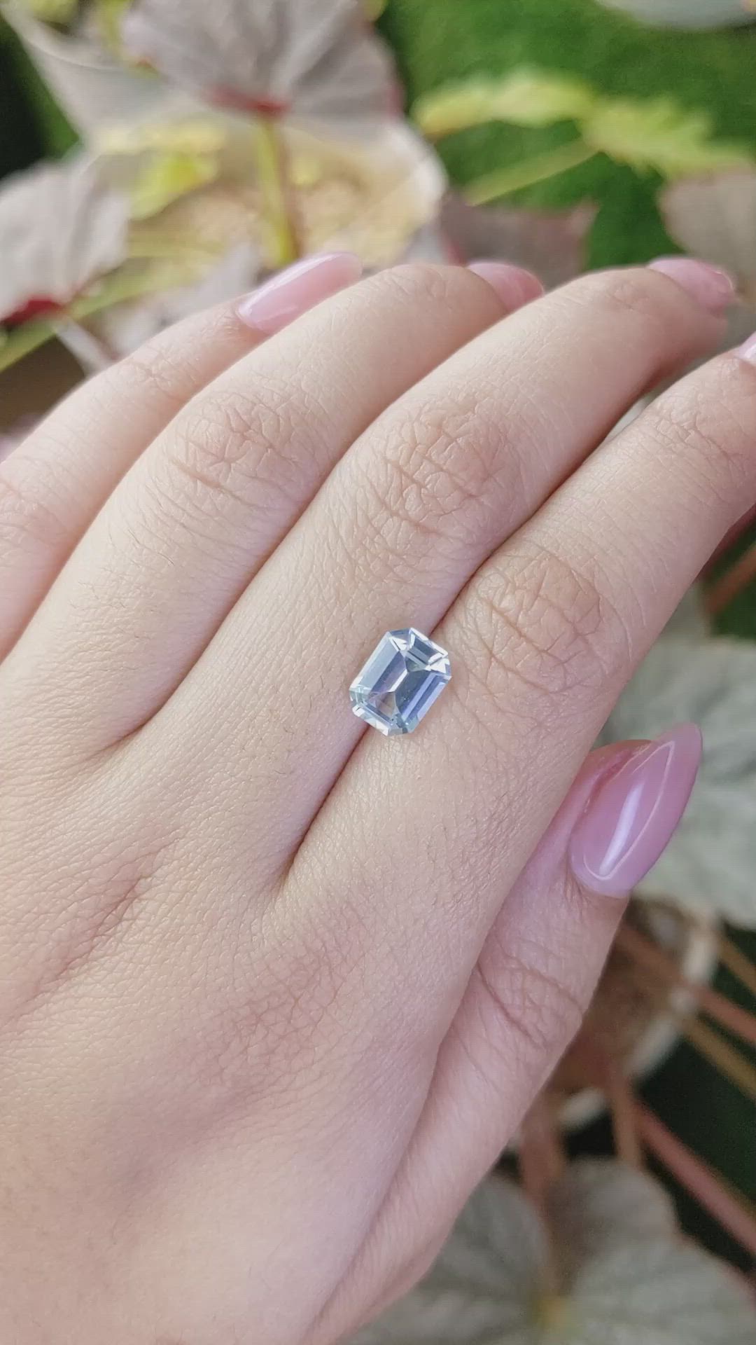 1.59 Ct. Blue Aquamarine from Madagascar Size Video