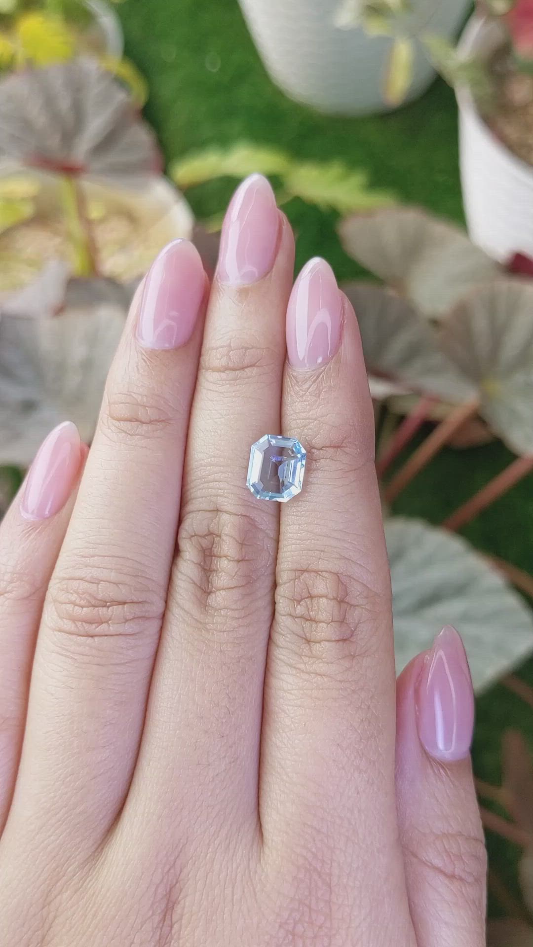 1.63 Ct. Blue Aquamarine from Madagascar Size Video