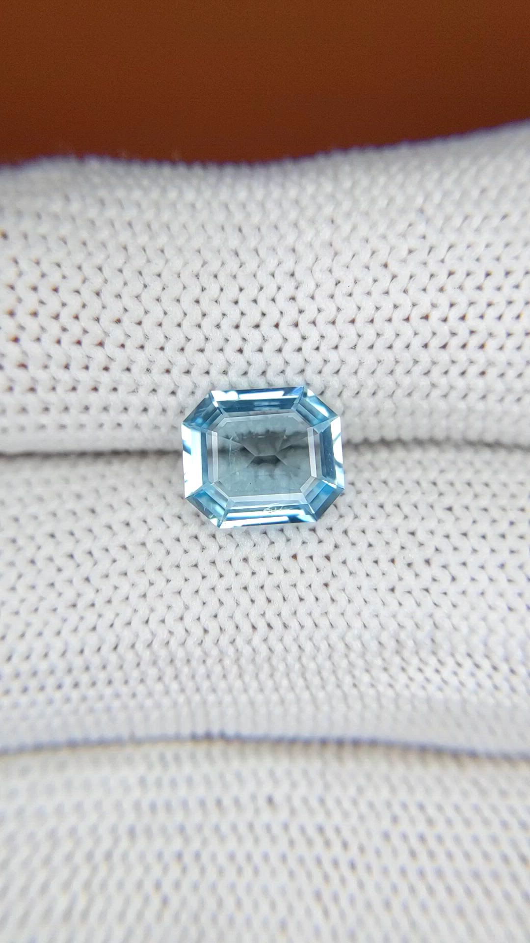 1.63 Ct. Blue Aquamarine from Madagascar Size Video