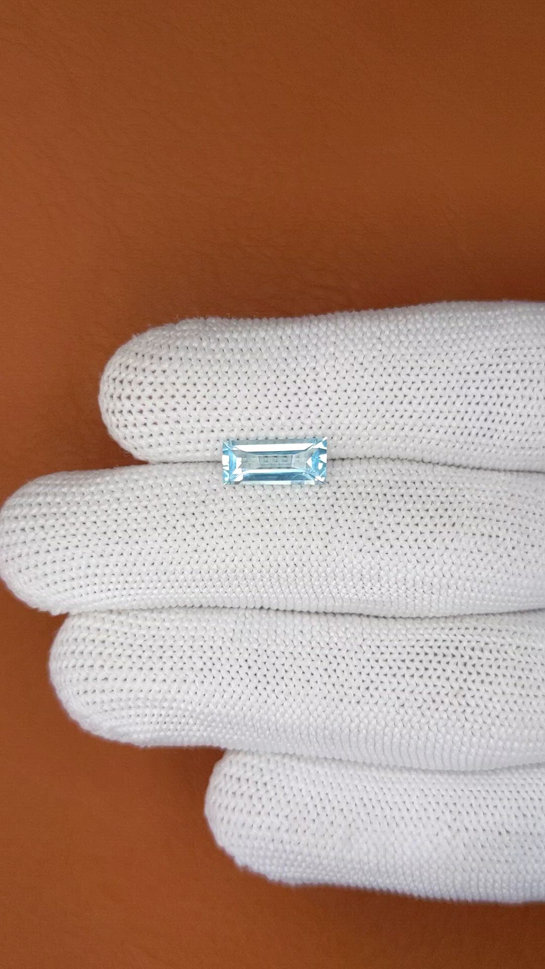 1.47 Ct. Blue Aquamarine from Madagascar Size Video