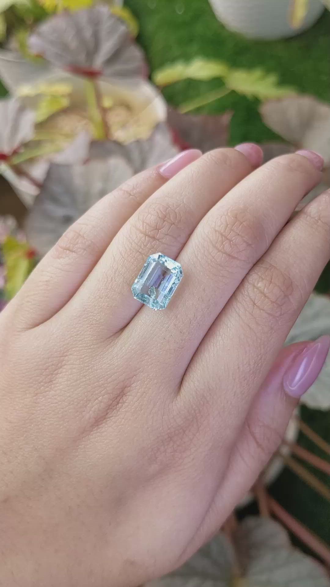 4.77 Ct. Blue Aquamarine from Madagascar Size Video