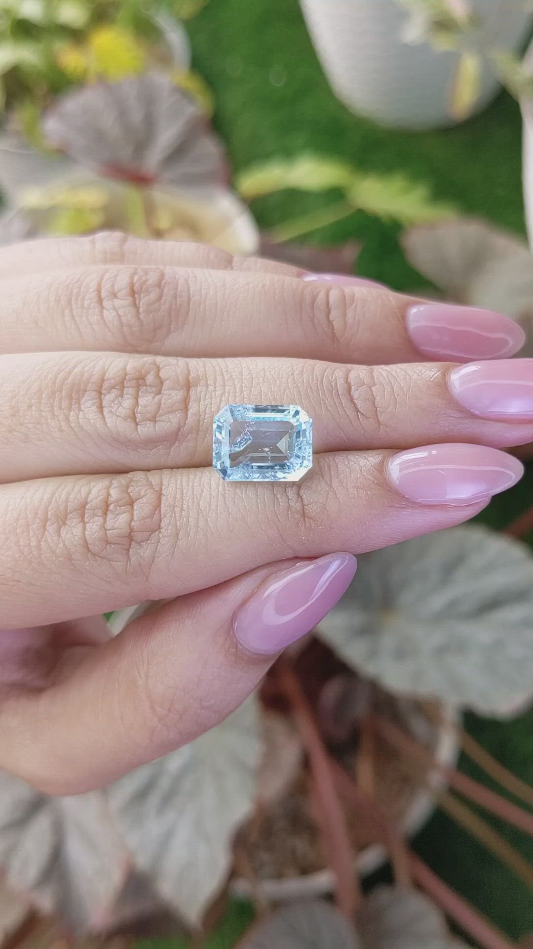 4.77 Ct. Blue Aquamarine from Madagascar Size Video