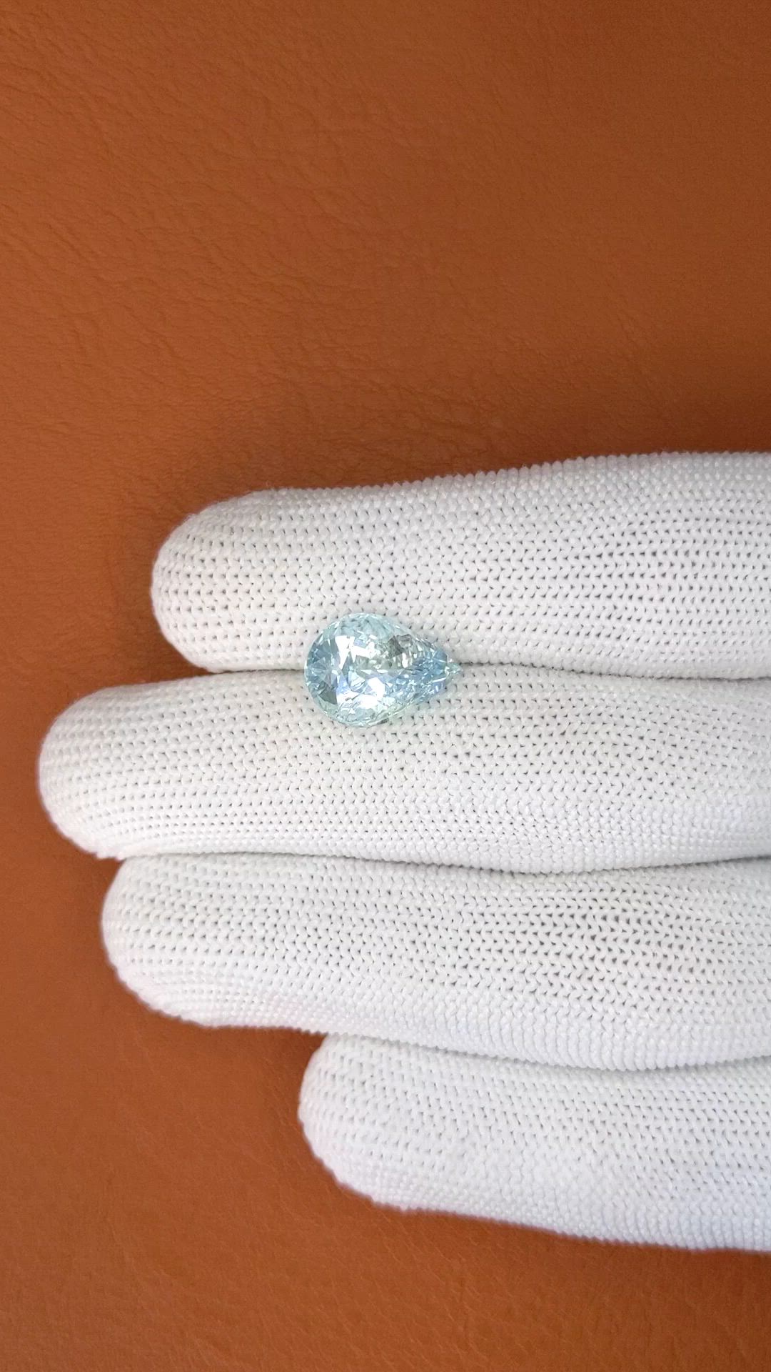 5.13 Ct. Blue Aquamarine from Madagascar Size Video
