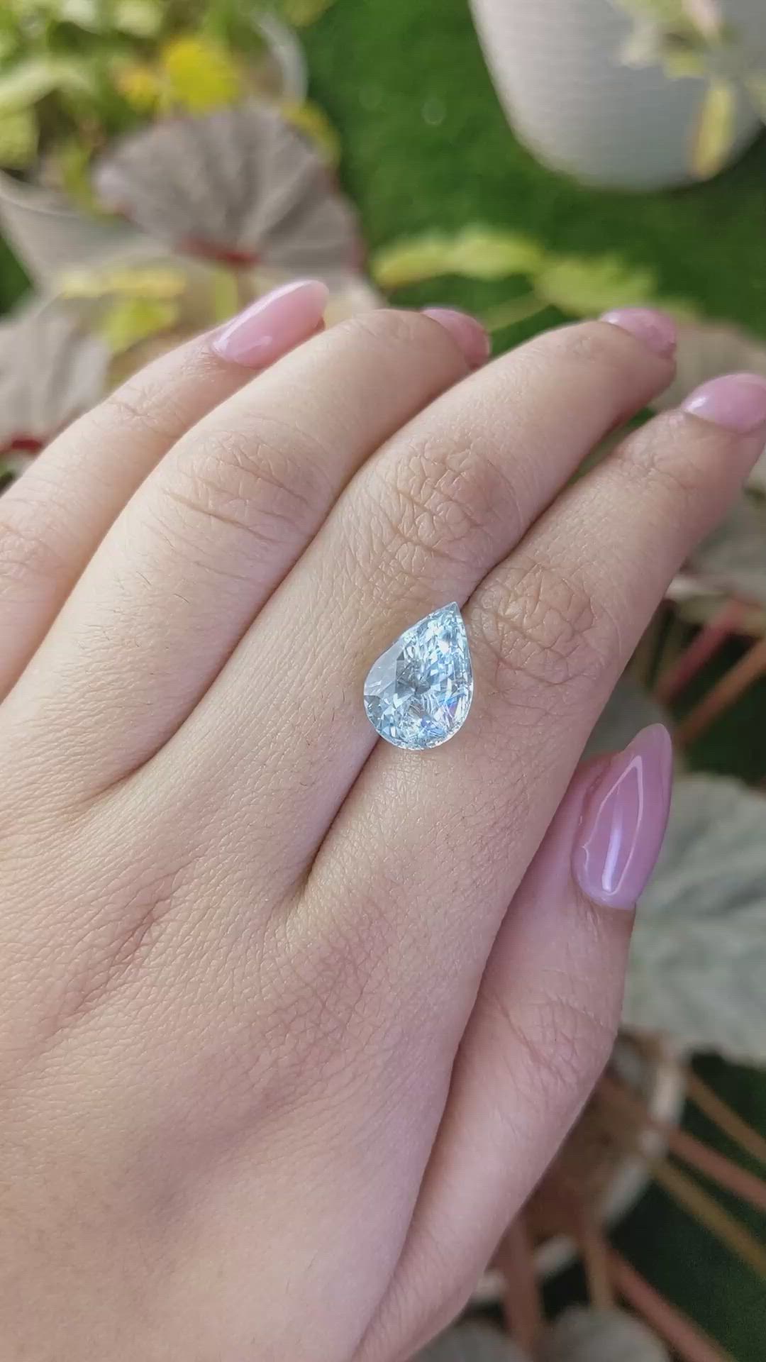 5.13 Ct. Blue Aquamarine from Madagascar Size Video