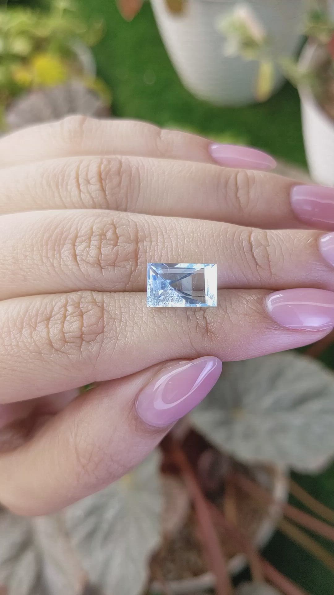 3.68 Ct. Blue Aquamarine from Madagascar Size Video