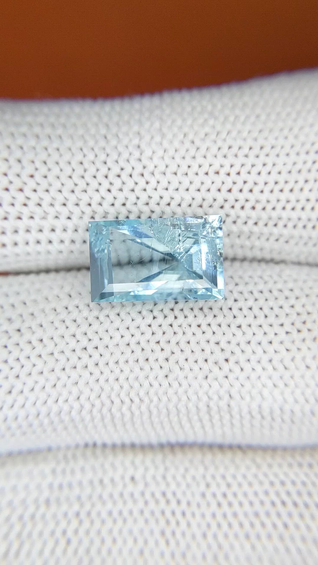 3.68 Ct. Blue Aquamarine from Madagascar Size Video