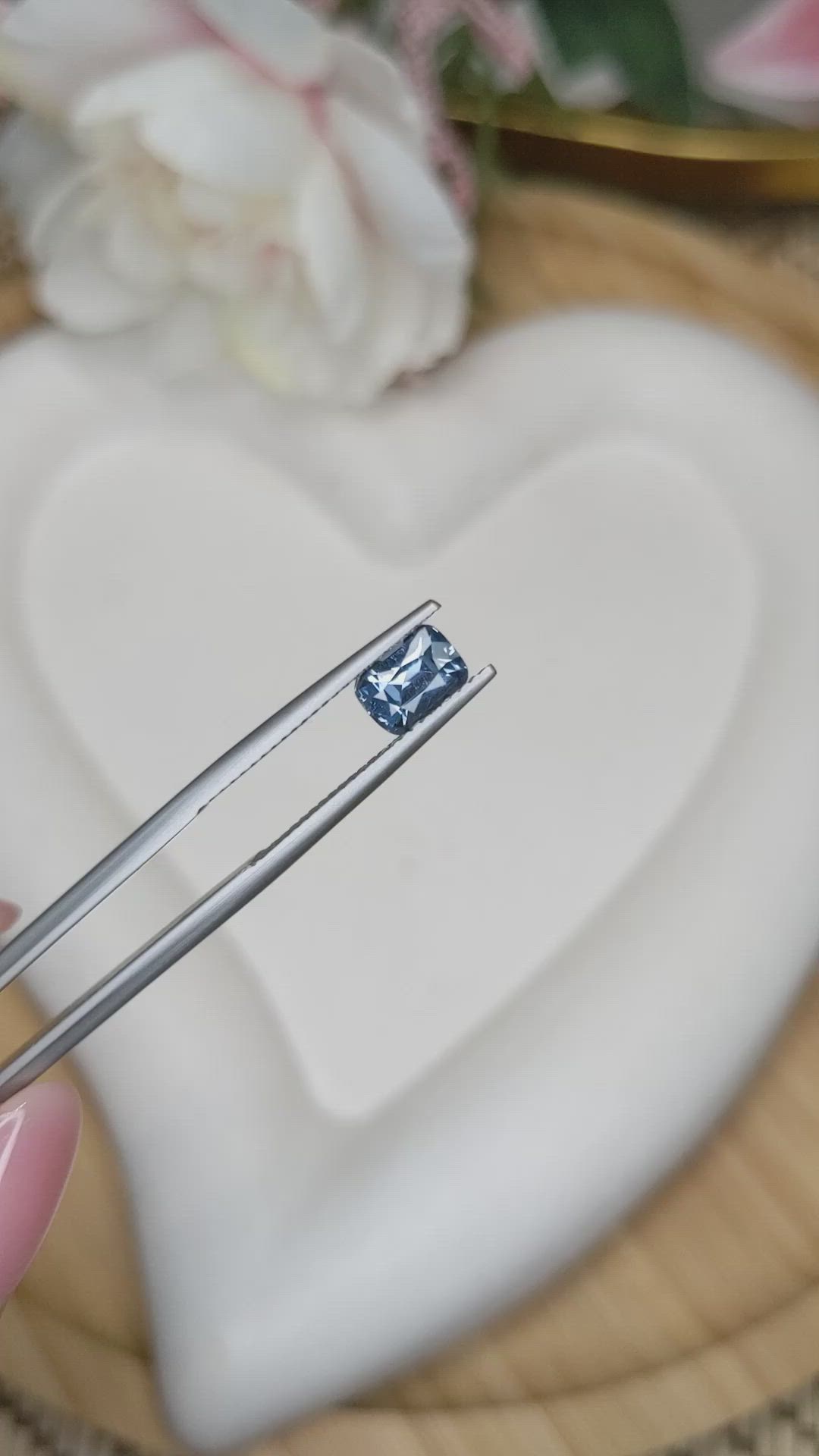 1.01 Ct. Blue Spinel from Ceylon (Sri Lanka) Size Video