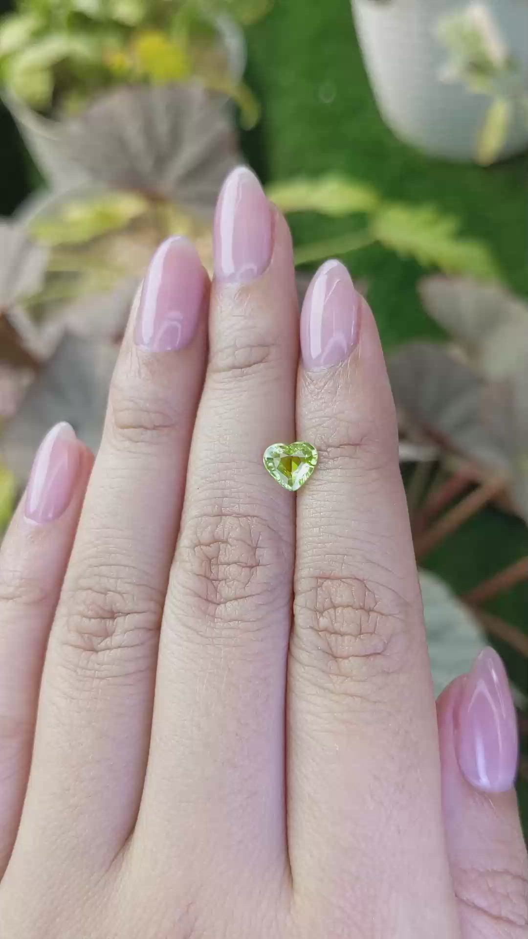 1.02 Ct. Yellowish Green Chrysoberyl from Ceylon (Sri Lanka) Size Video