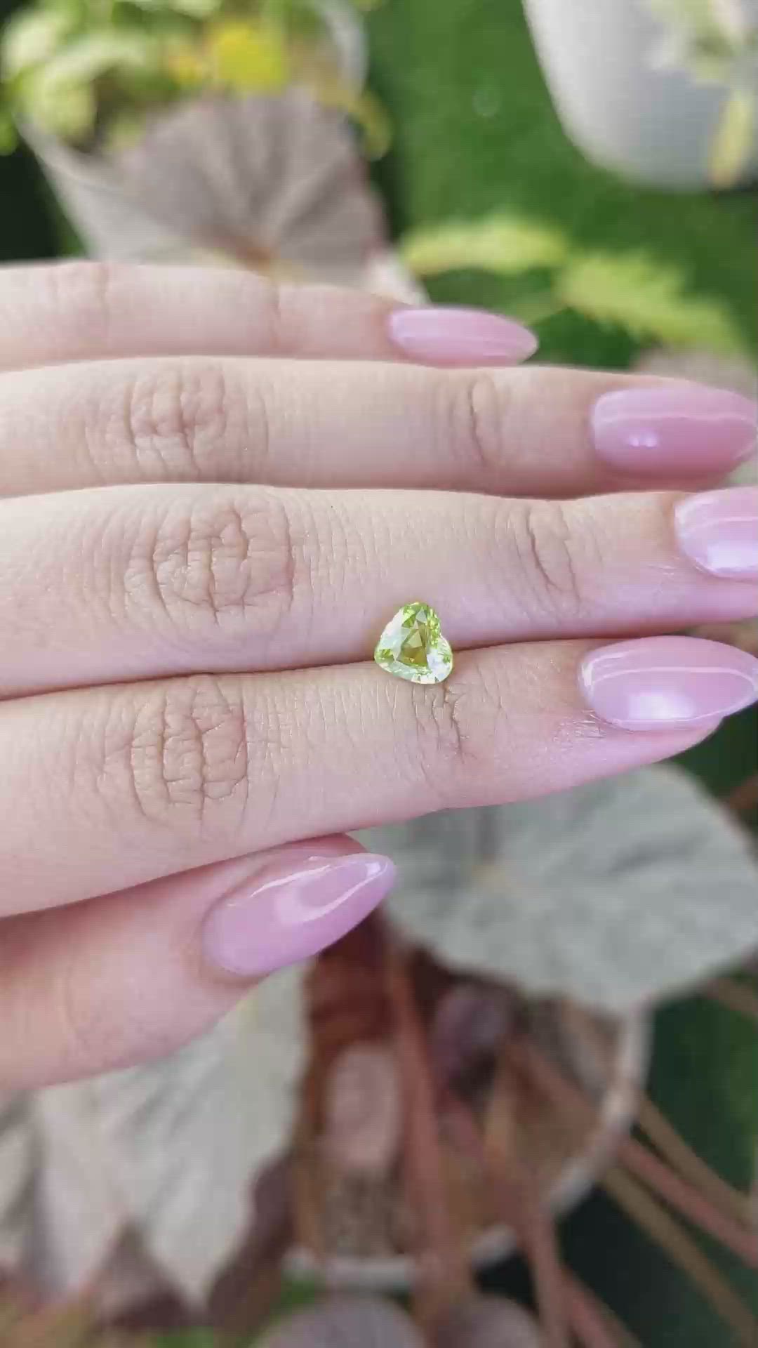 1.02 Ct. Yellowish Green Chrysoberyl from Ceylon (Sri Lanka) Size Video