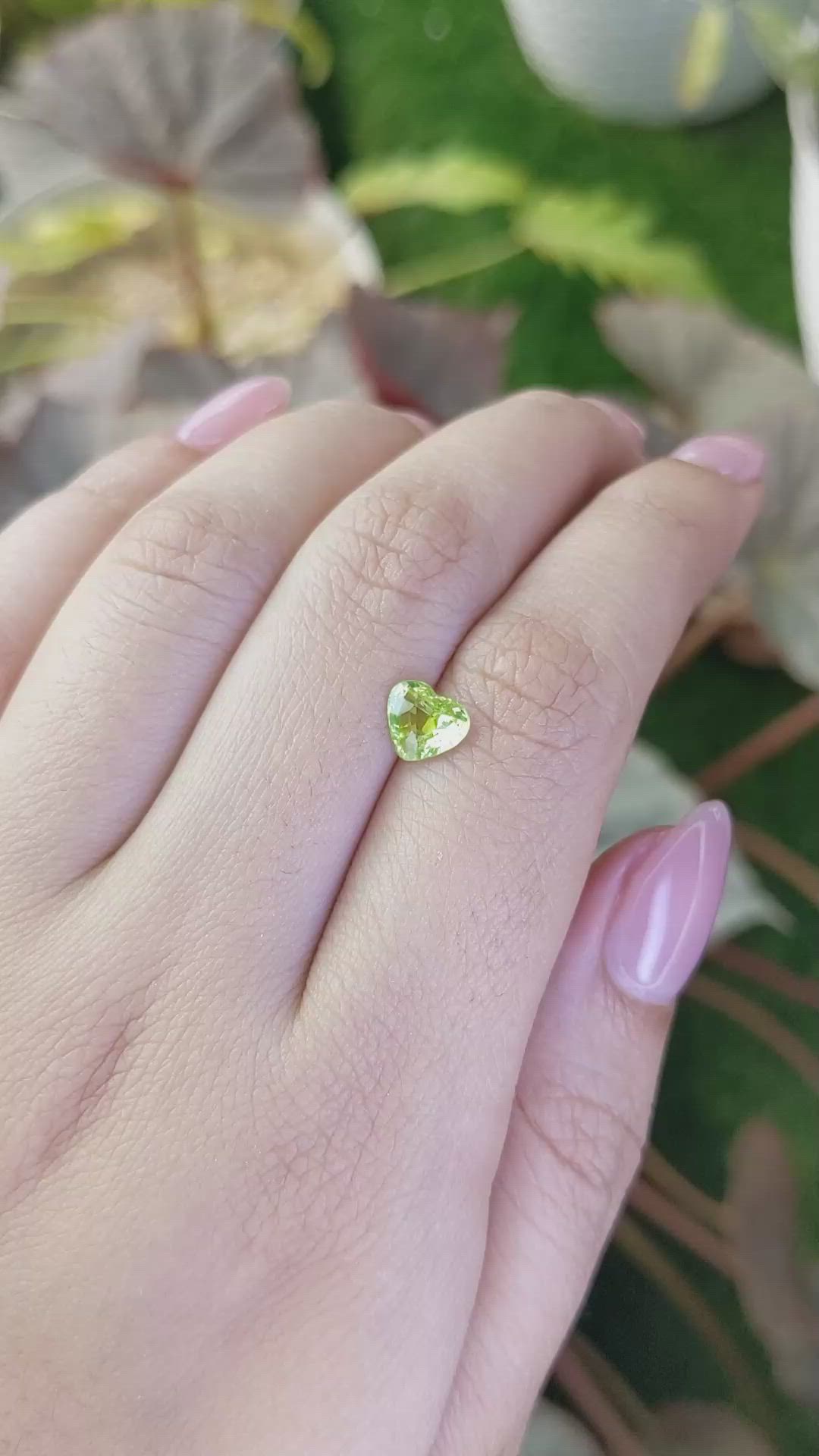 1.02 Ct. Yellowish Green Chrysoberyl from Ceylon (Sri Lanka) Size Video