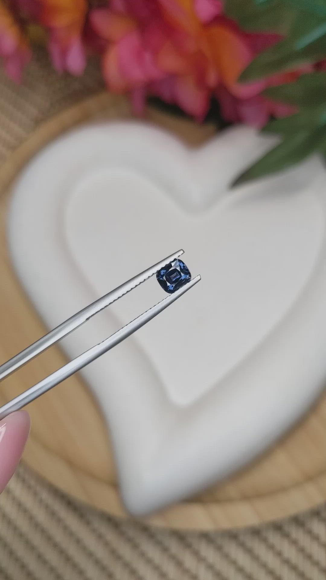 0.81 Ct. Blue Cobalt Spinel from Ceylon (Sri Lanka) Size Video