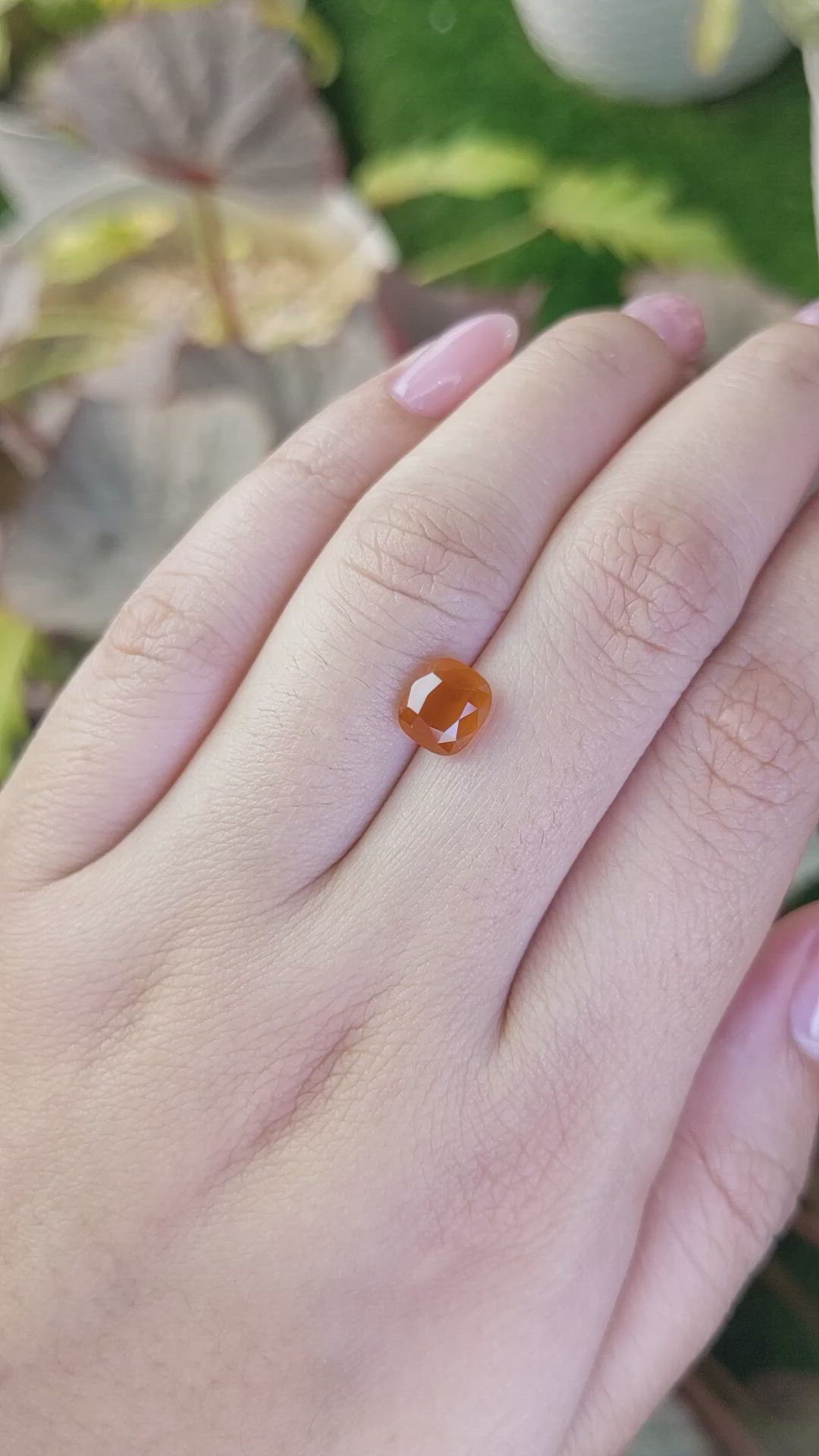2.05 Ct. Orange Spessartite Garnet from Ceylon (Sri Lanka) Size Video