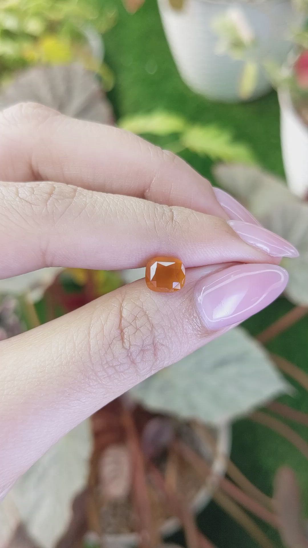 2.05 Ct. Orange Spessartite Garnet from Ceylon (Sri Lanka) Size Video