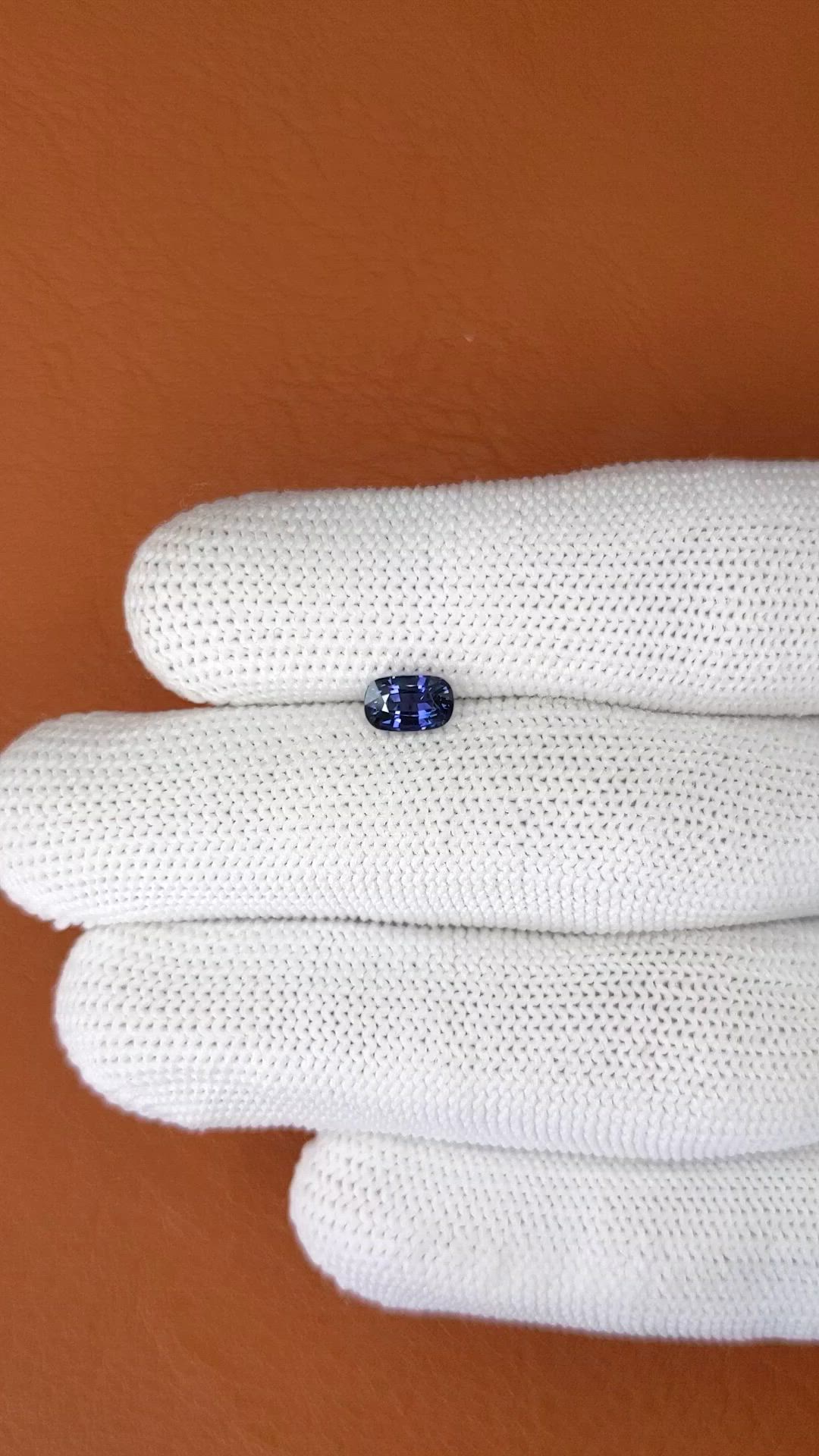 0.92 Ct. Blue Cobalt Spinel from Ceylon (Sri Lanka) Size Video