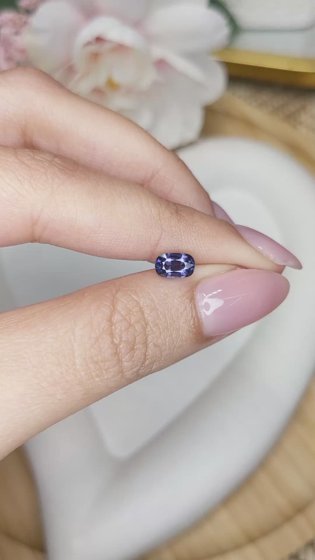 0.92 Ct. Blue Cobalt Spinel from Ceylon (Sri Lanka) Size Video