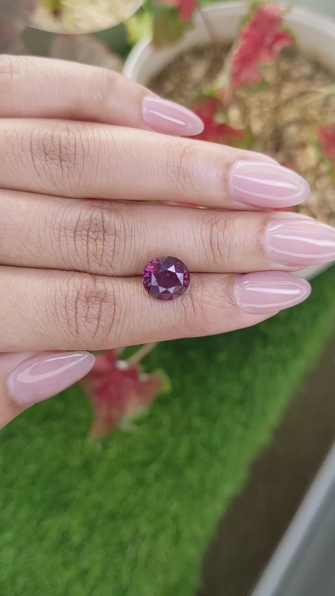 4.29 Ct. Pinkish Purple Spinel from Ceylon (Sri Lanka) Size Video
