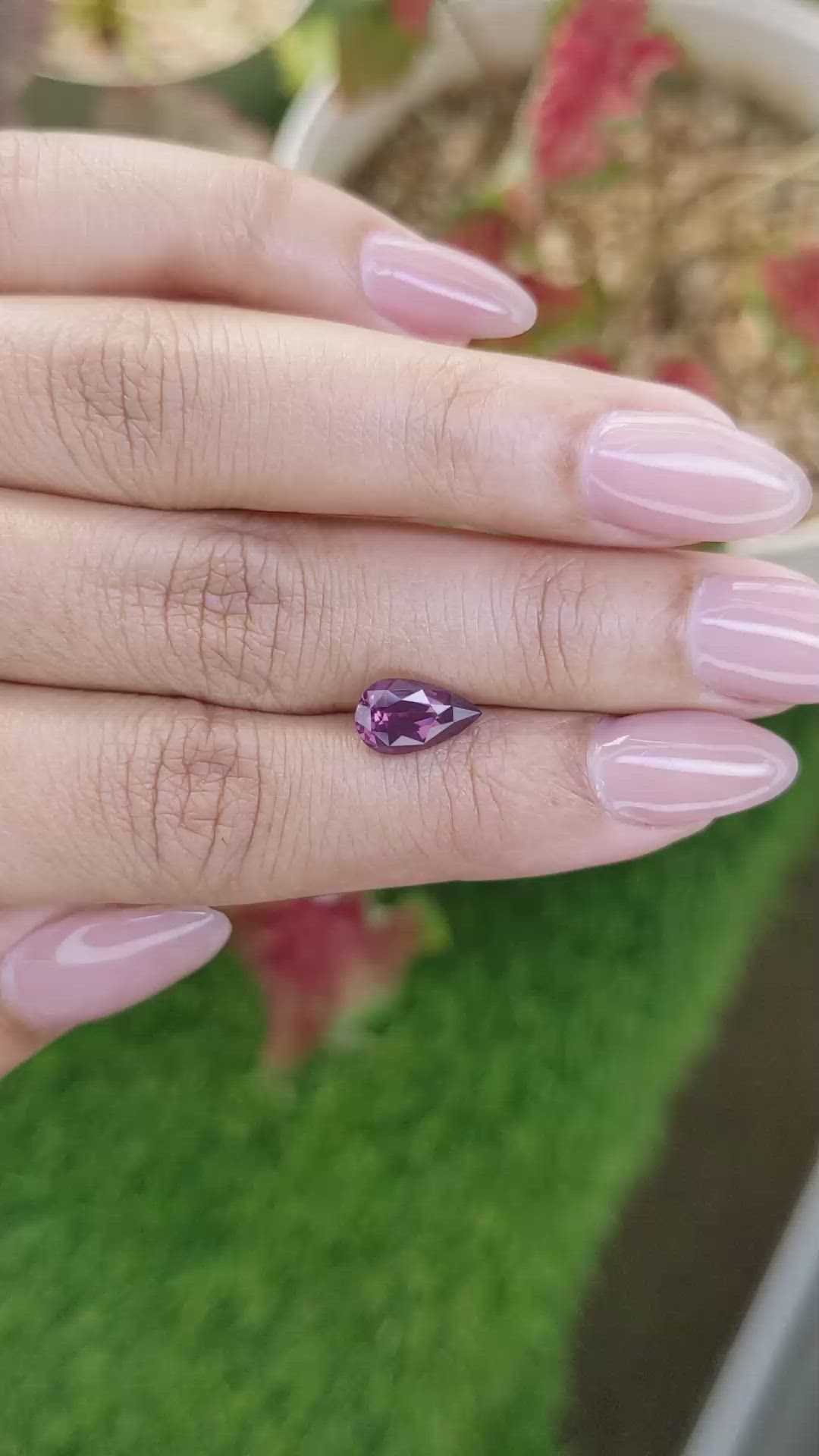 1.86 Ct. Purplish Pink Spinel from Ceylon (Sri Lanka) Size Video