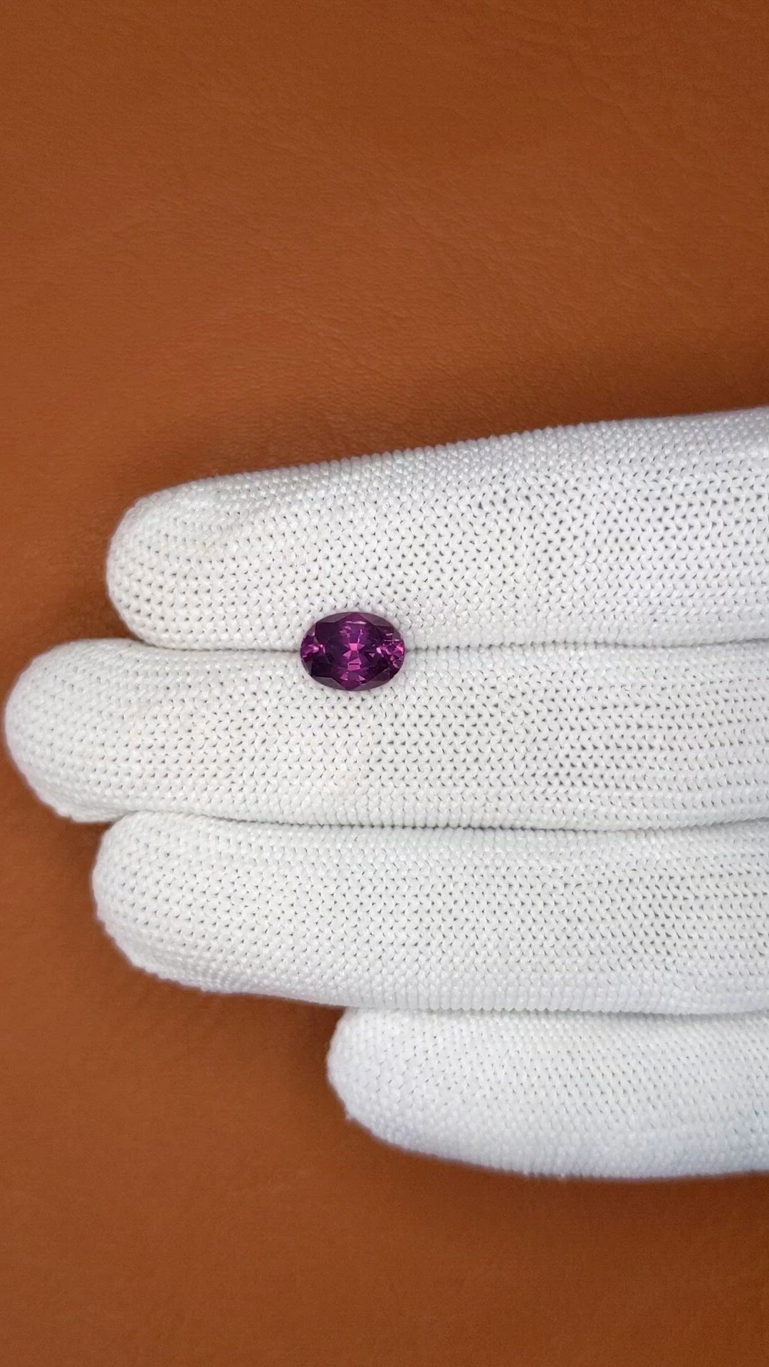 2.38 Ct. Pinkish Purple Spinel from Ceylon (Sri Lanka) Size Video